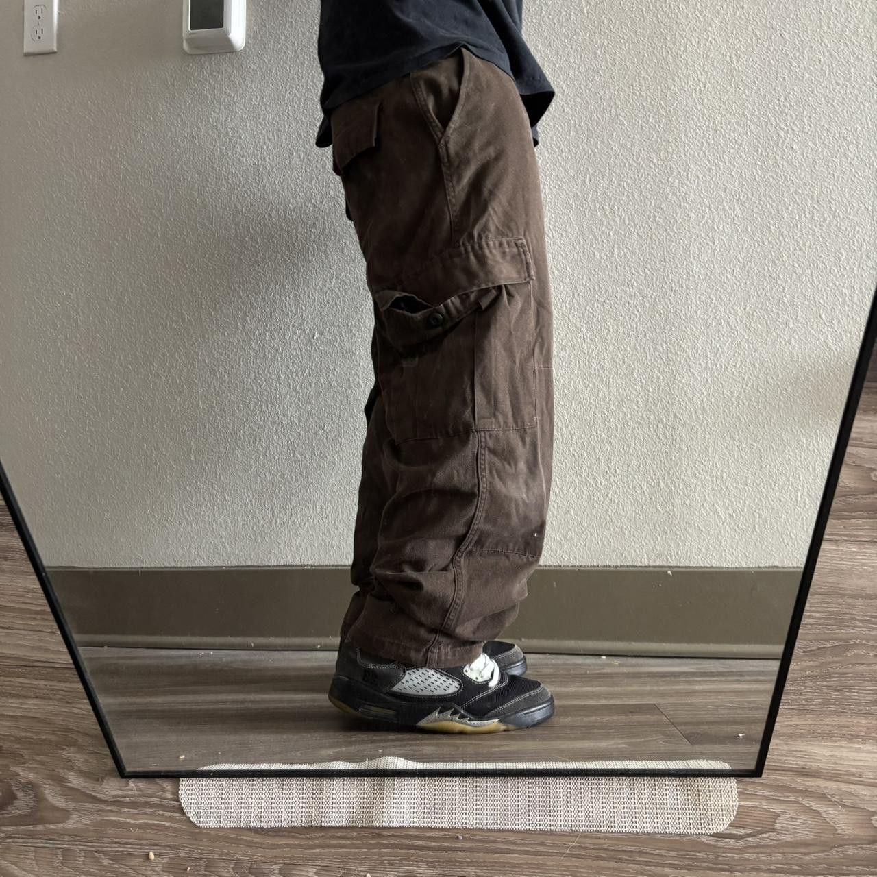 Japanese Brand Crazy Vintage 90s Brown Workwear Skater Style Cargo Pants! 31x30 Size US 31 - 2 Thumbnail