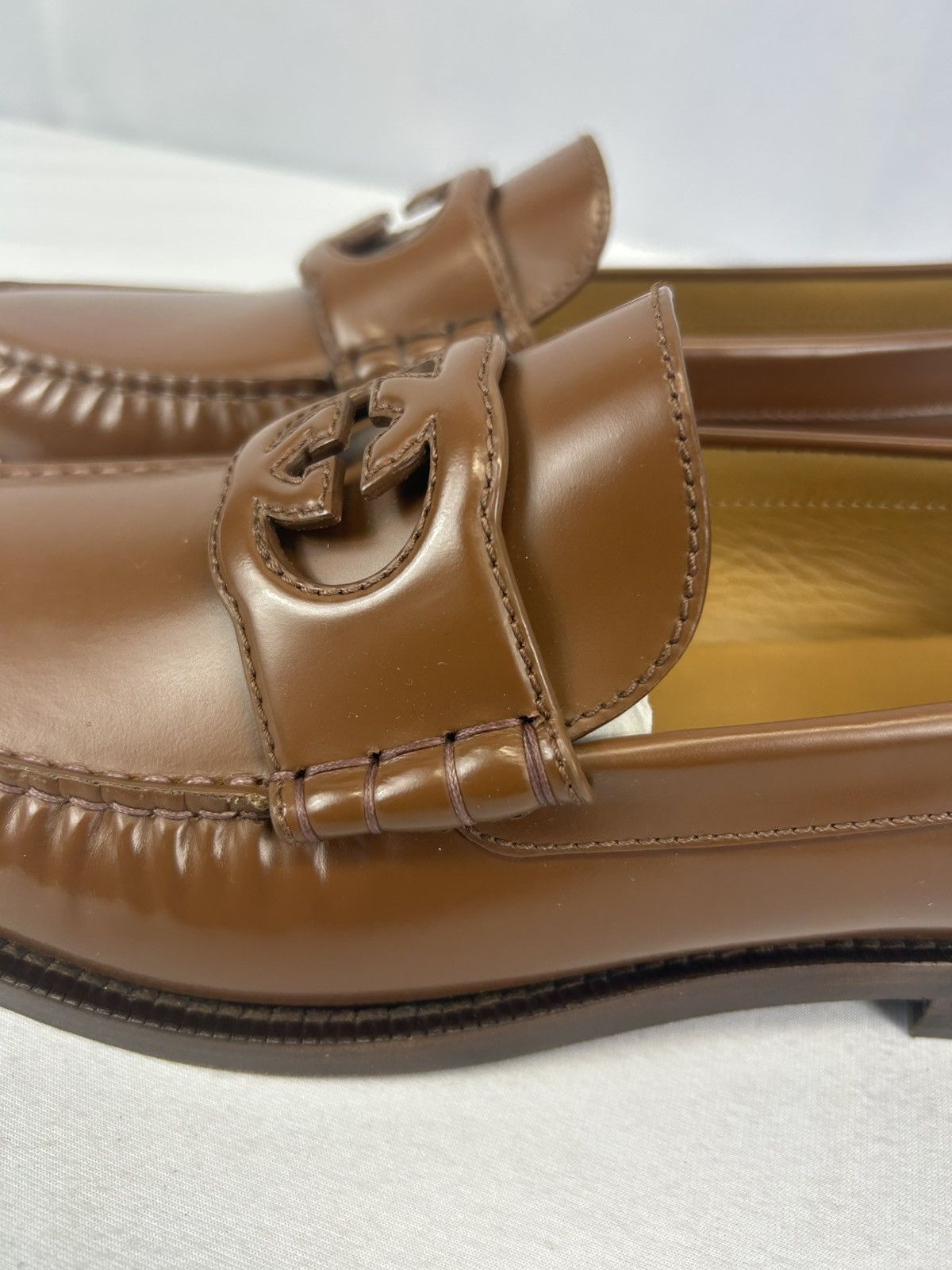 Gucci Gucci - Interlocking G leather loafers Size US 8.5 / EU 41-42 - 2 Thumbnail