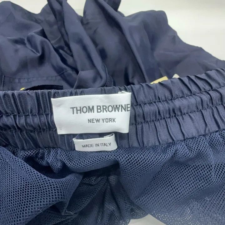 Thom Browne Thom Browne Blue Striped Swim Shorts for Men -2507 Size US 26 / EU 42 - 4 Thumbnail