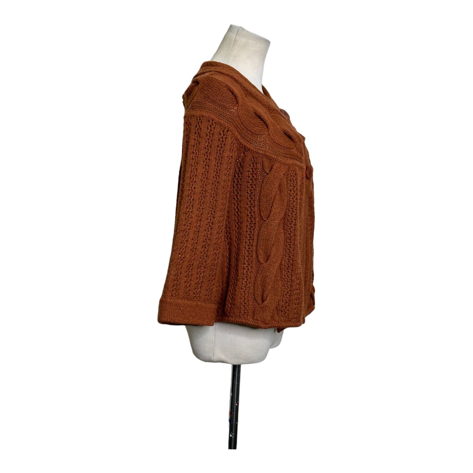 Escada Escada brown 3/4 sleeves buttoned cardigan size Small Size S / US 4 / IT 40 - 8 Thumbnail