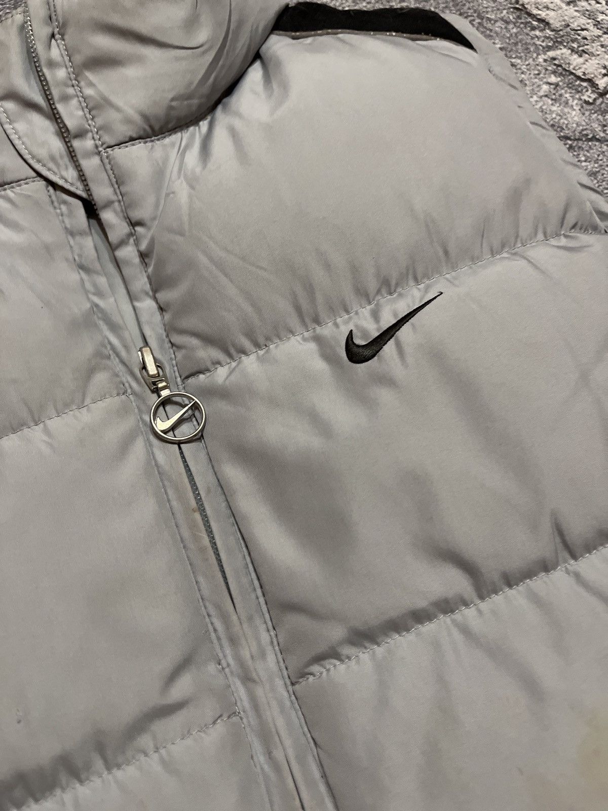 Nike × Vintage Vintage Nike Y2K Down Puffer Vest Drill Black Size US XS / EU 42 / 0 - 5 Thumbnail