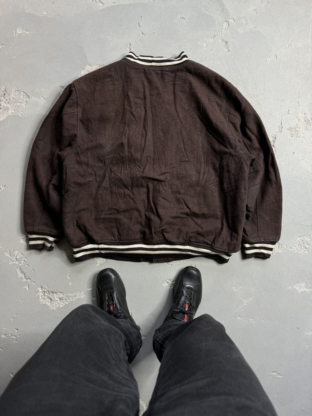 Avirex × Designer AVIREX - VARSITY WOOL BIG LOGO BOMBER JACKET VINTAGE Size US XL / EU 56 / 4 - 2 Thumbnail