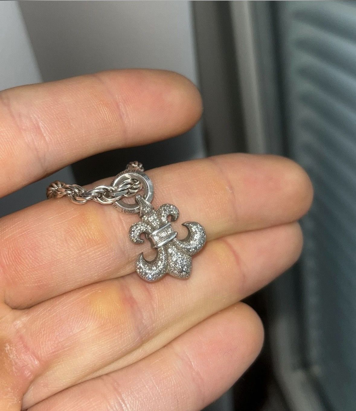 Chrome Hearts Fleur Pendant w/ Diamonds Size ONE SIZE - 5 Thumbnail