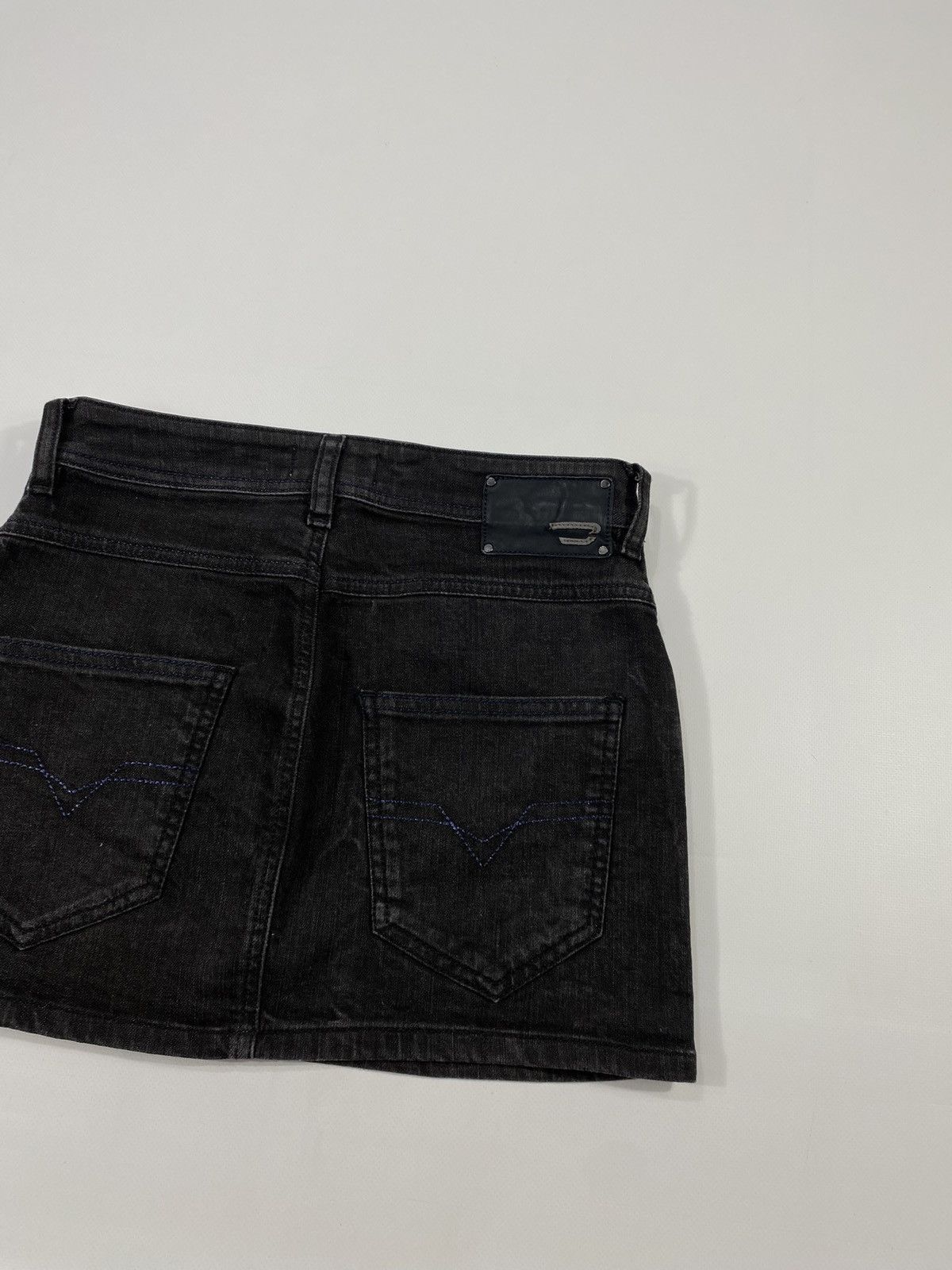 Diesel Diesel Stonewashed Black Avant Garde Stretch Mini Skirt Size 28" / US 6 / IT 42 - 14 Thumbnail