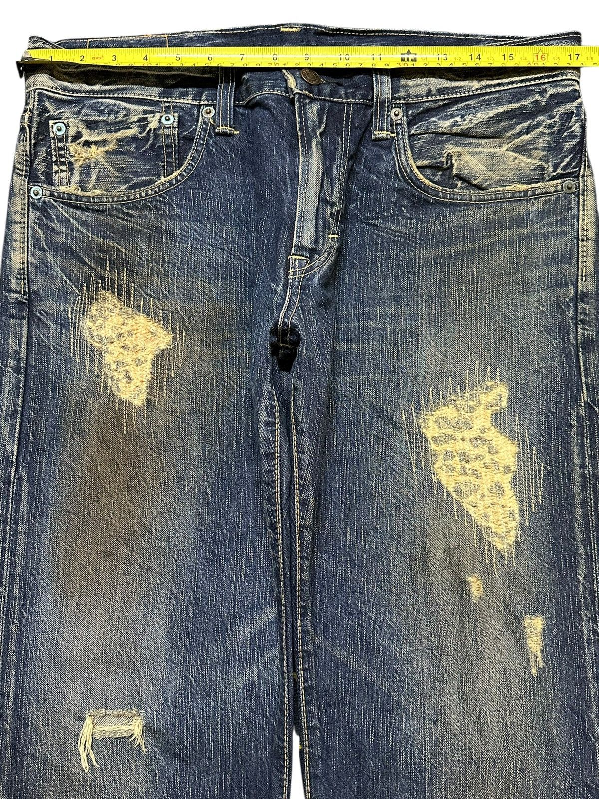 Edwin Vintage Edwin Mud Wash Style Distress Style Loose Jeans Size US 34 / EU 50 - 11 Thumbnail