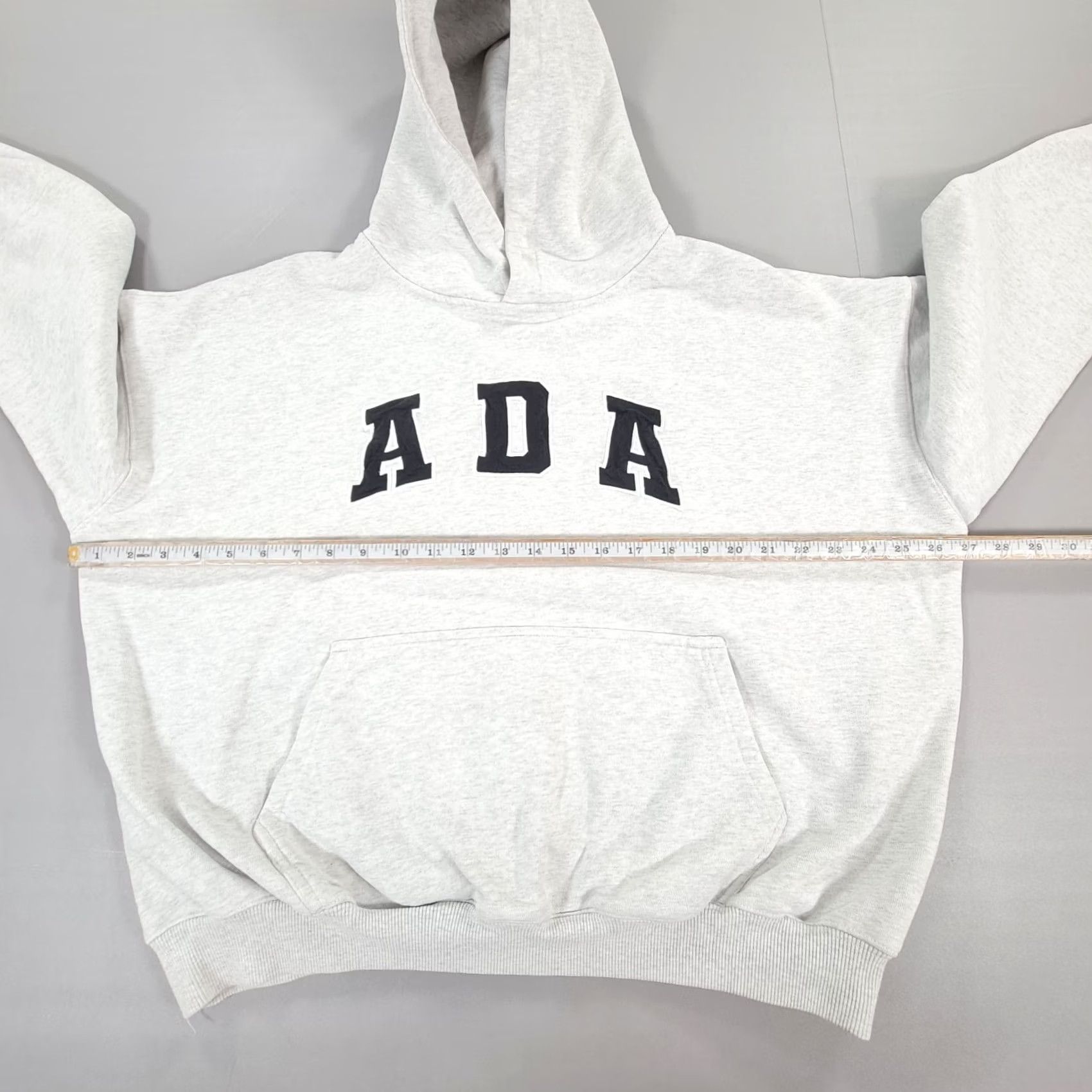 Vintage Adanola Hoodie Womens Grey M Pullover Logo Kangaroo Pocket Oversized Relaxed - Regular Knit Fleece Sweatshirt Size M / US 6-8 / IT 42-44 - 5 Thumbnail