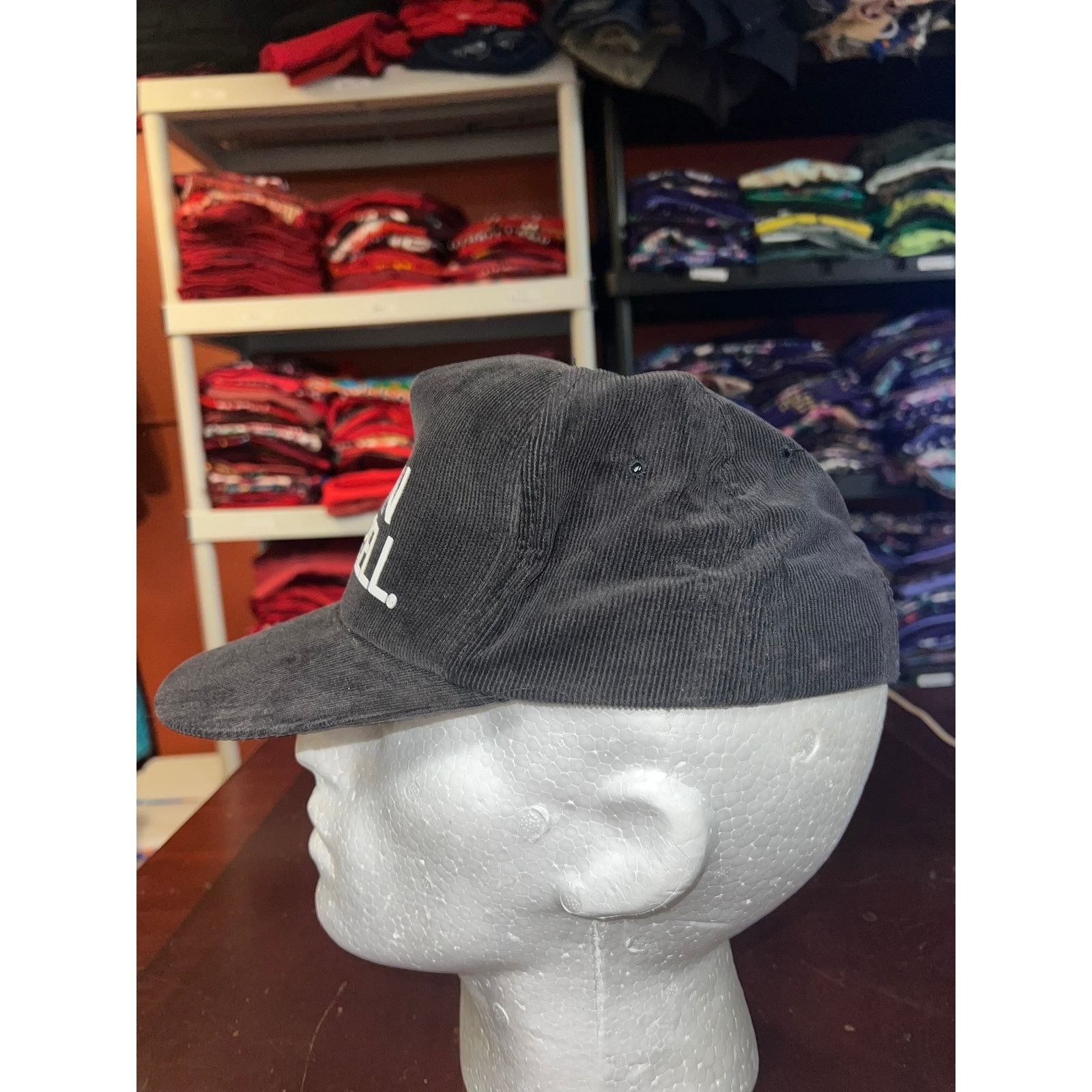 Vintage Vintage John Morrell Hat Corduroy Black Snapback Headwear Size ONE SIZE - 3 Thumbnail