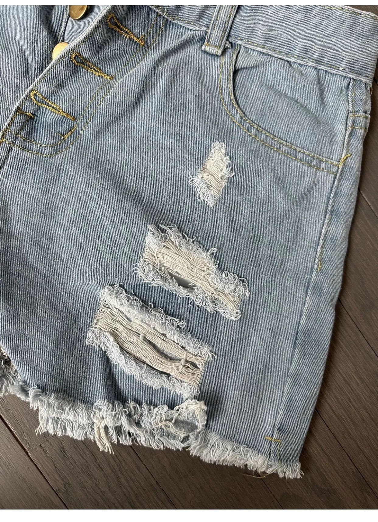 Other NC Women’s Summer Perforated Shorts Button Denim Shorts Size 30" / US 8 / IT 44 - 4 Thumbnail