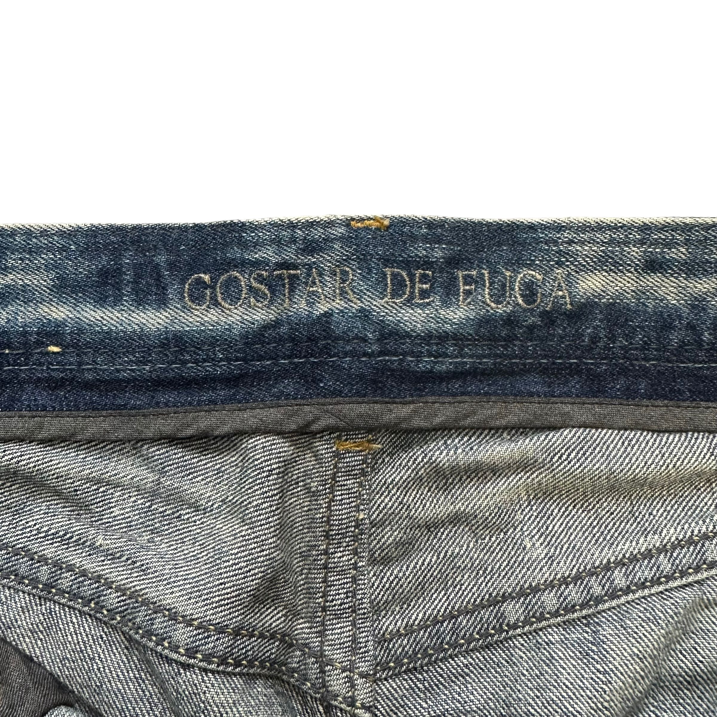 GOSTAR DE FUGA TRASHED🔥 GOSTA DE FUGA FLY BUTTON WASHED JEANS #7628-158 Size 33" - 8 Thumbnail