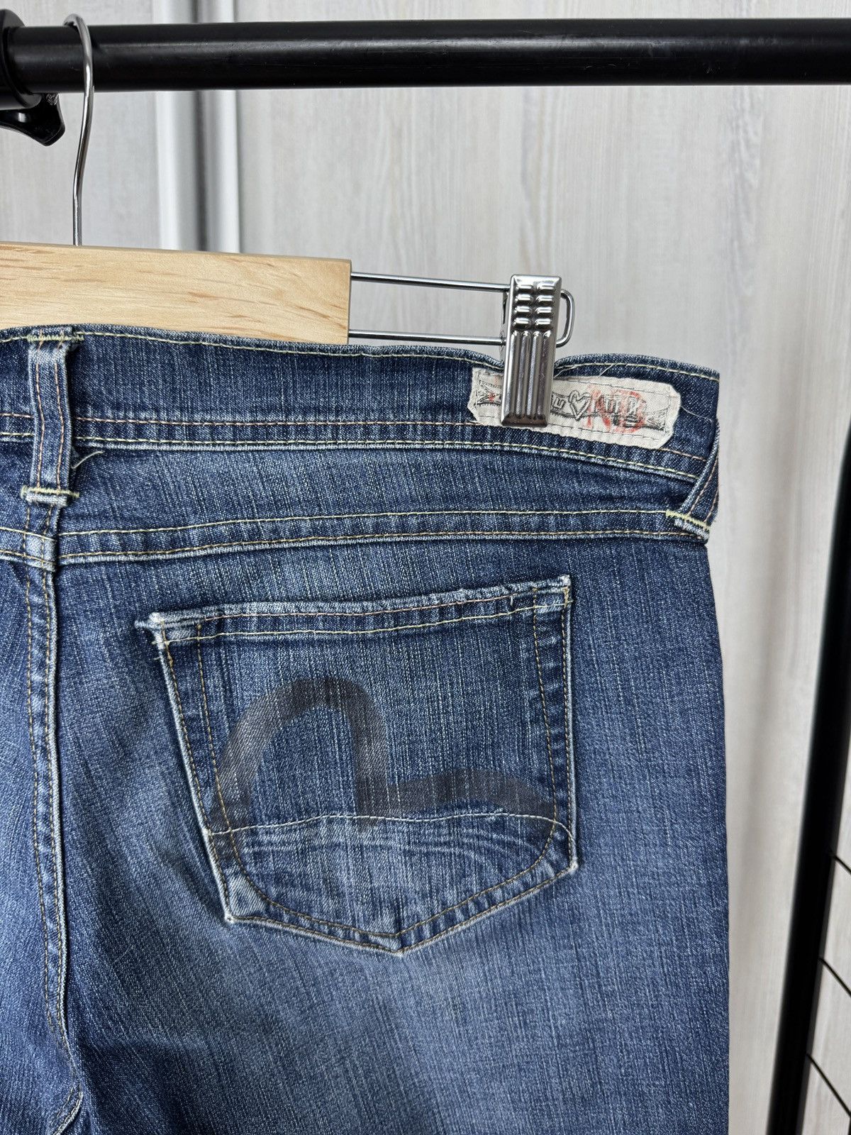 Evisu Evisu Puma Vintage 00s Washed Denim Y2K Flared Pants Jeans Size 34" / US 12 / IT 48 - 14 Thumbnail