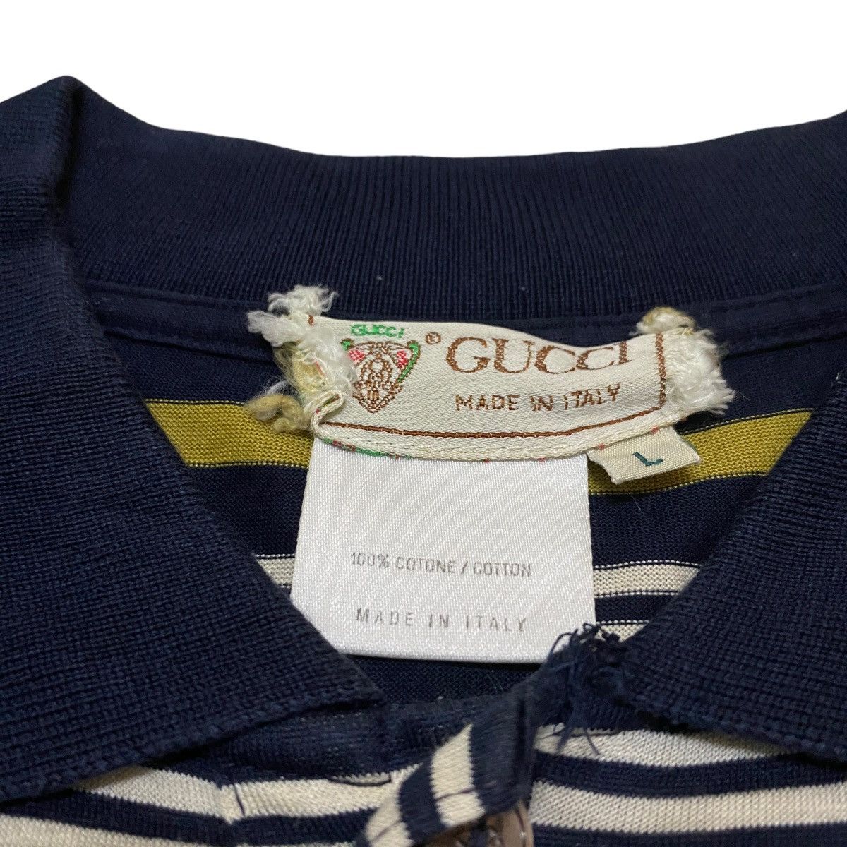 Gucci Rare Design Vintage Brand Gucci Stripe Shirt 1990s Size US L / EU 52-54 / 3 - 7 Thumbnail