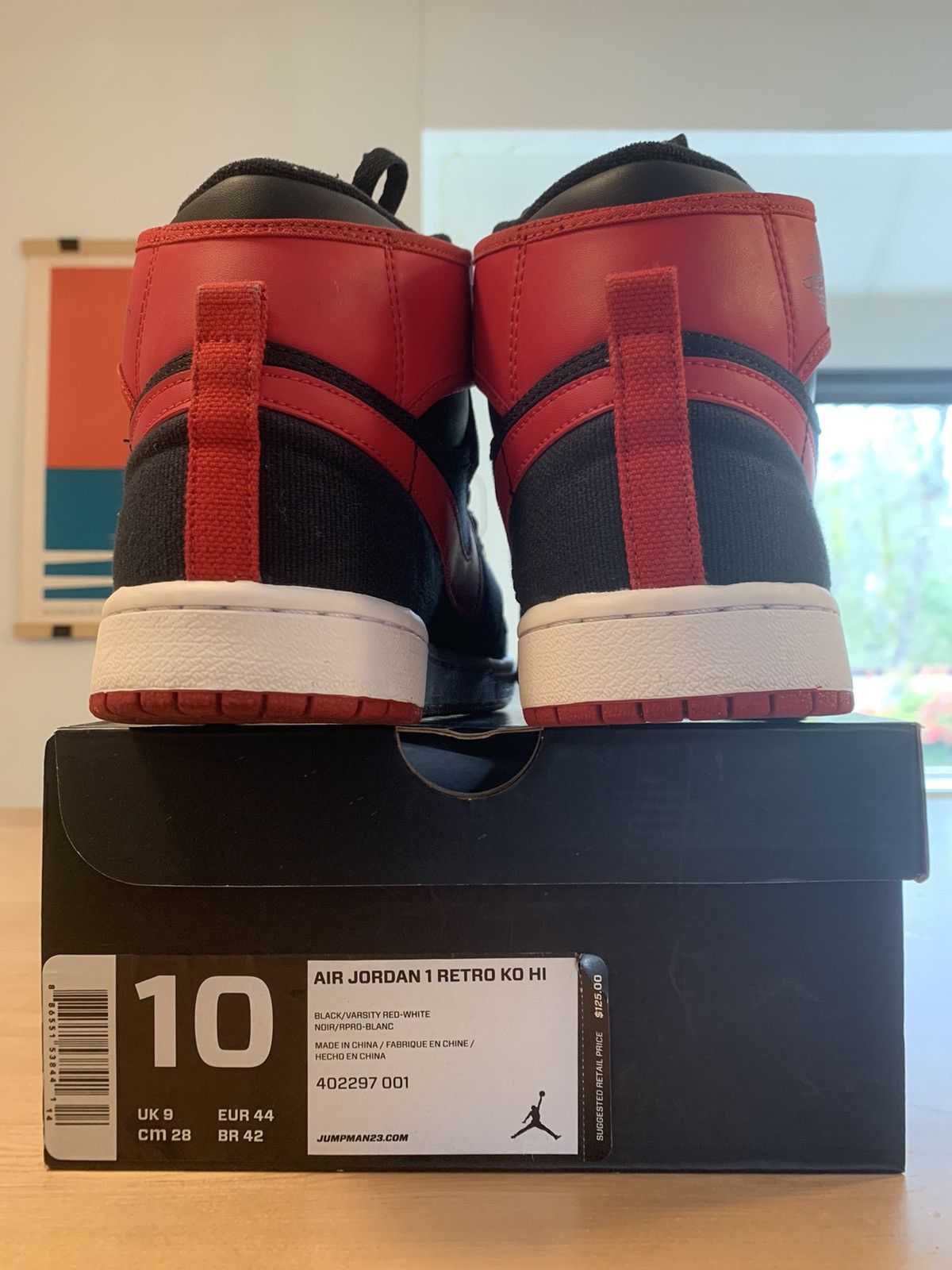 Nike Nike Air Jordan 1 Retro KO Hi Sz. 10 bred Size US 10 / EU 43 - 3 Thumbnail