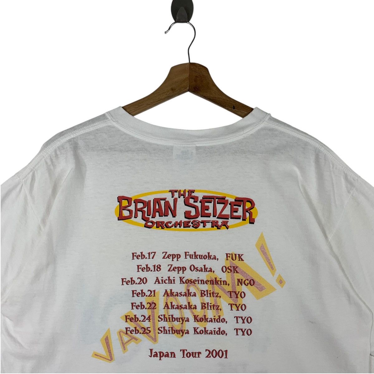 Anvil × Band Tees × Vintage Vintage Y2K THE BRIAN SETZER ORCHESTRA japan tour 2001 Size US L / EU 52-54 / 3 - 9 Thumbnail
