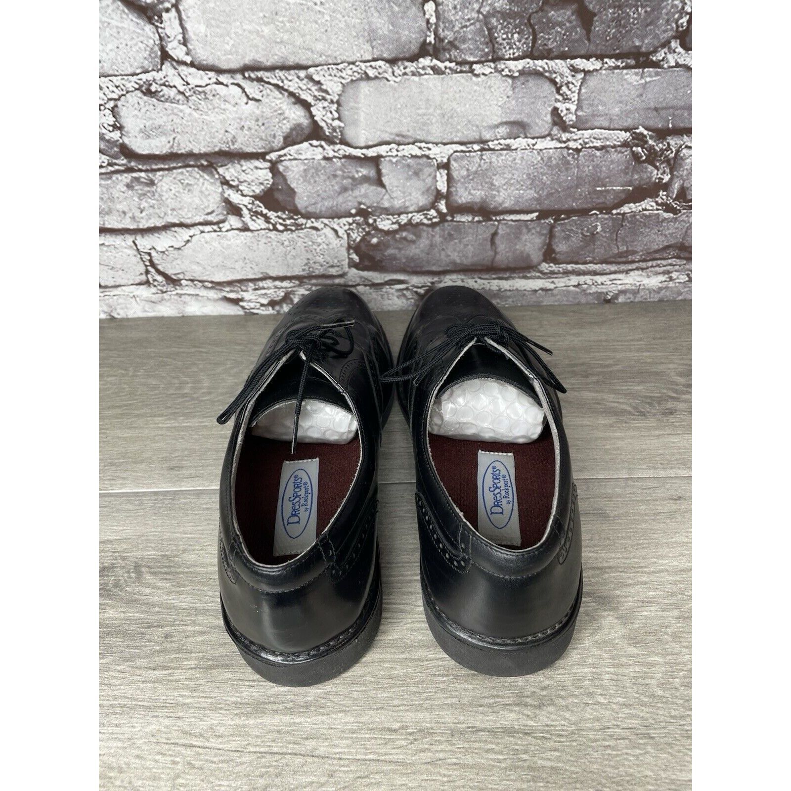 Rockport Rockport Dressports Black Leather Wingtip Oxfords Vibram Sol Size US 9.5 / EU 42-43 - 23 Thumbnail