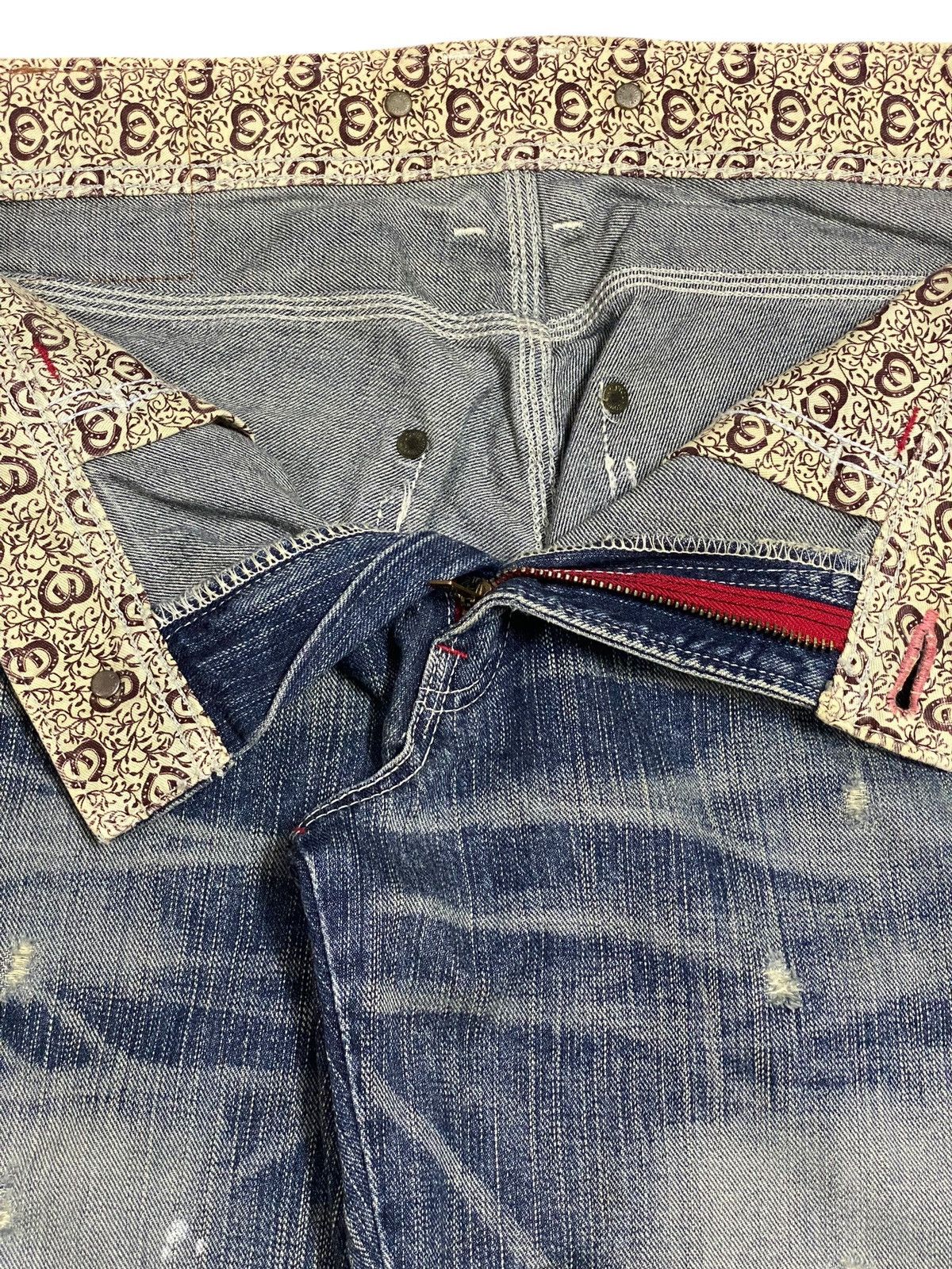 Edwin Vintage Japanese Brands Splatter Distressed Baggy Jeans Size US 35 - 18 Thumbnail