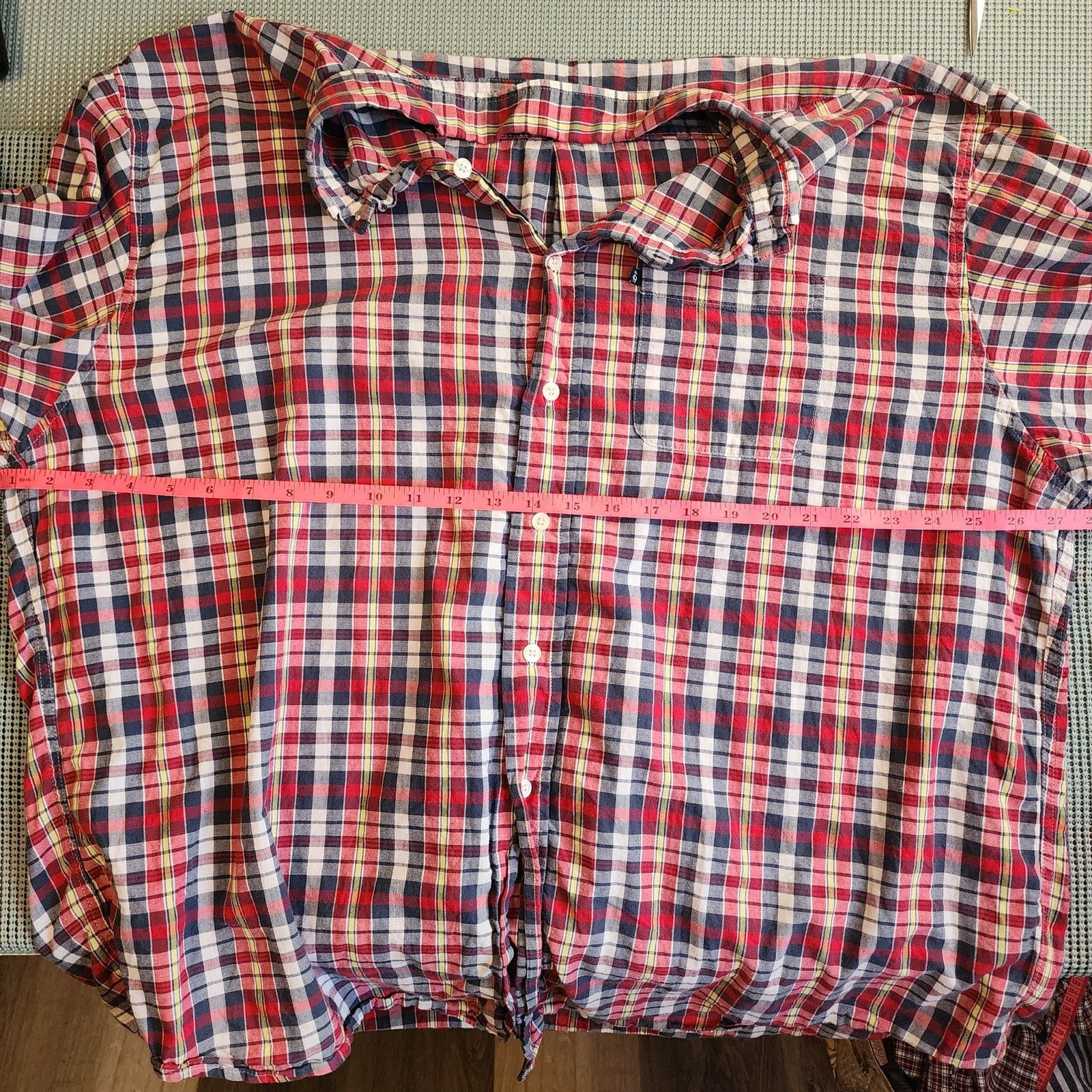 Brooks Brothers Brooks Brothers 346 XXL Plaid Shirt Red White Size US XXL / EU 58 / 5 - 6 Thumbnail