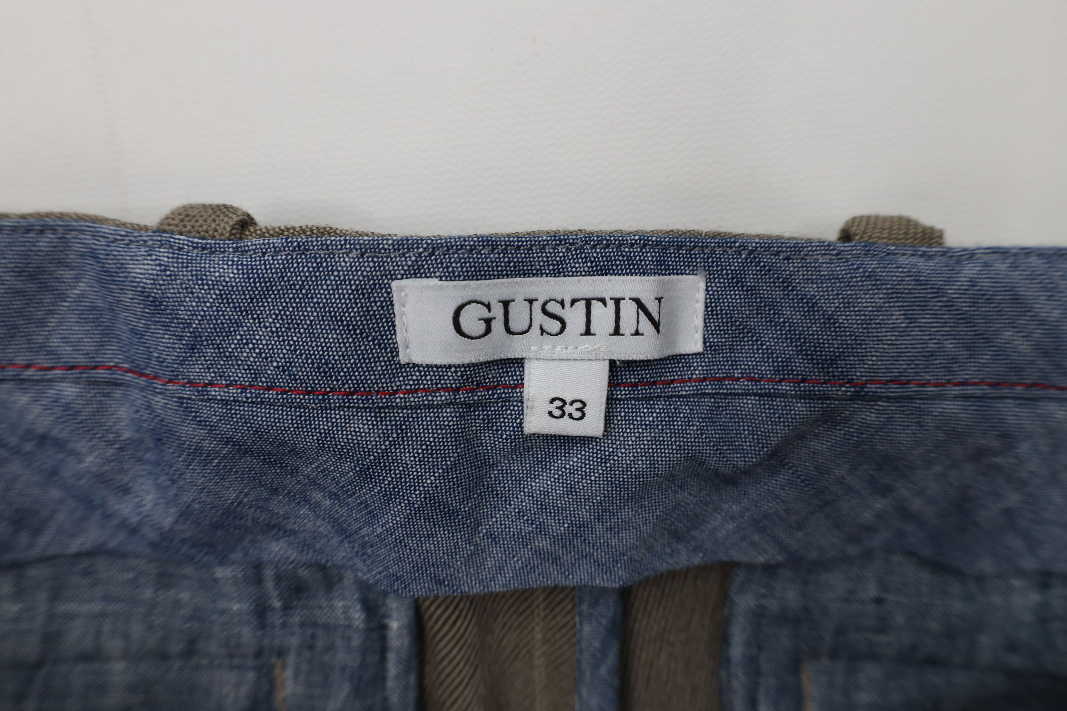 Gustin Gustin Whipcord Button Fly Straight Leg Chino Pants Beige Size US 33 - 6 Thumbnail