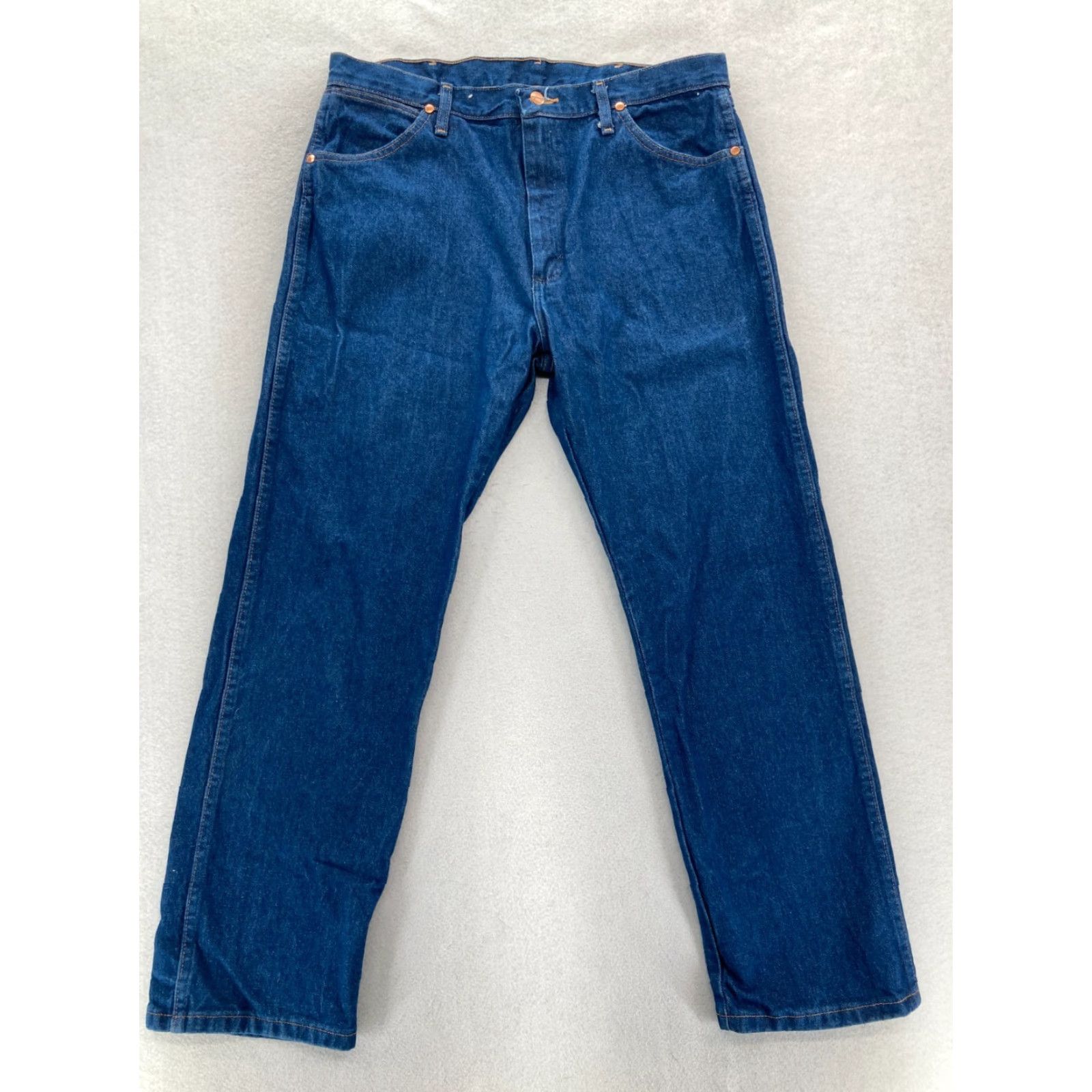 Wrangler Wrangler Cowboy Cut Jeans Mens 36x30 Straight Dark Blue Denim 1013MWZ Western Jean" Size US 36 / EU 52 - 2 Thumbnail