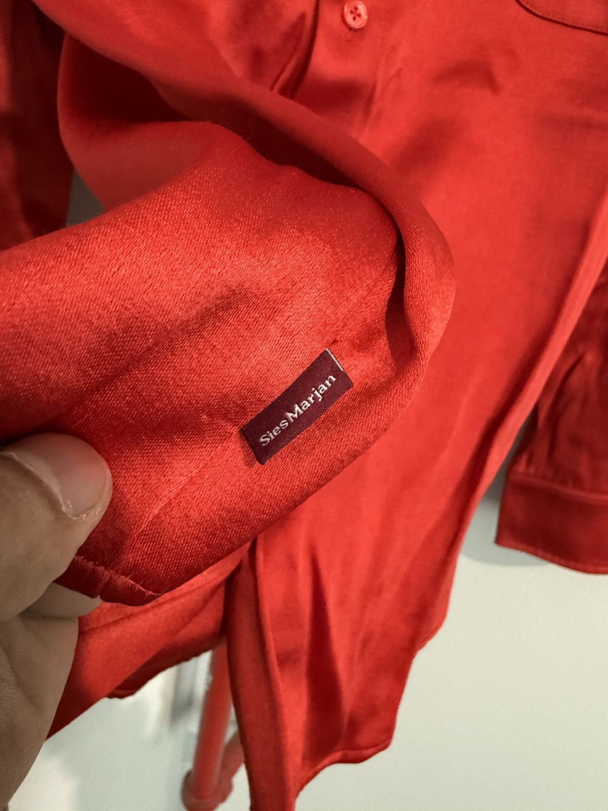 Sies Marjan Red Satin Shirt Size US S / EU 44-46 / 1 - 6 Thumbnail