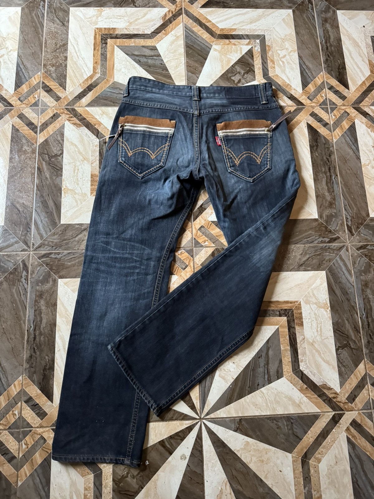 Edwin × Japanese Brand × Vintage Crazy Vintage Y2K Edwin Jeans Japanese Denim Skater Baggy Size US 36 / EU 52 - 4 Thumbnail