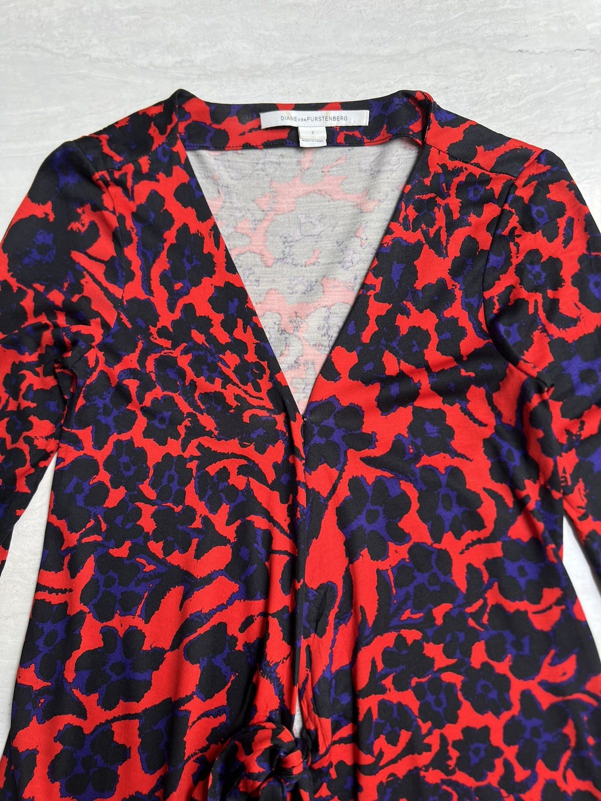 Diane von Furstenberg Diane Von Furstenberg Flower Motive Dress/Cardigan Size XS / US 0-2 / IT 36-38 - 8 Thumbnail