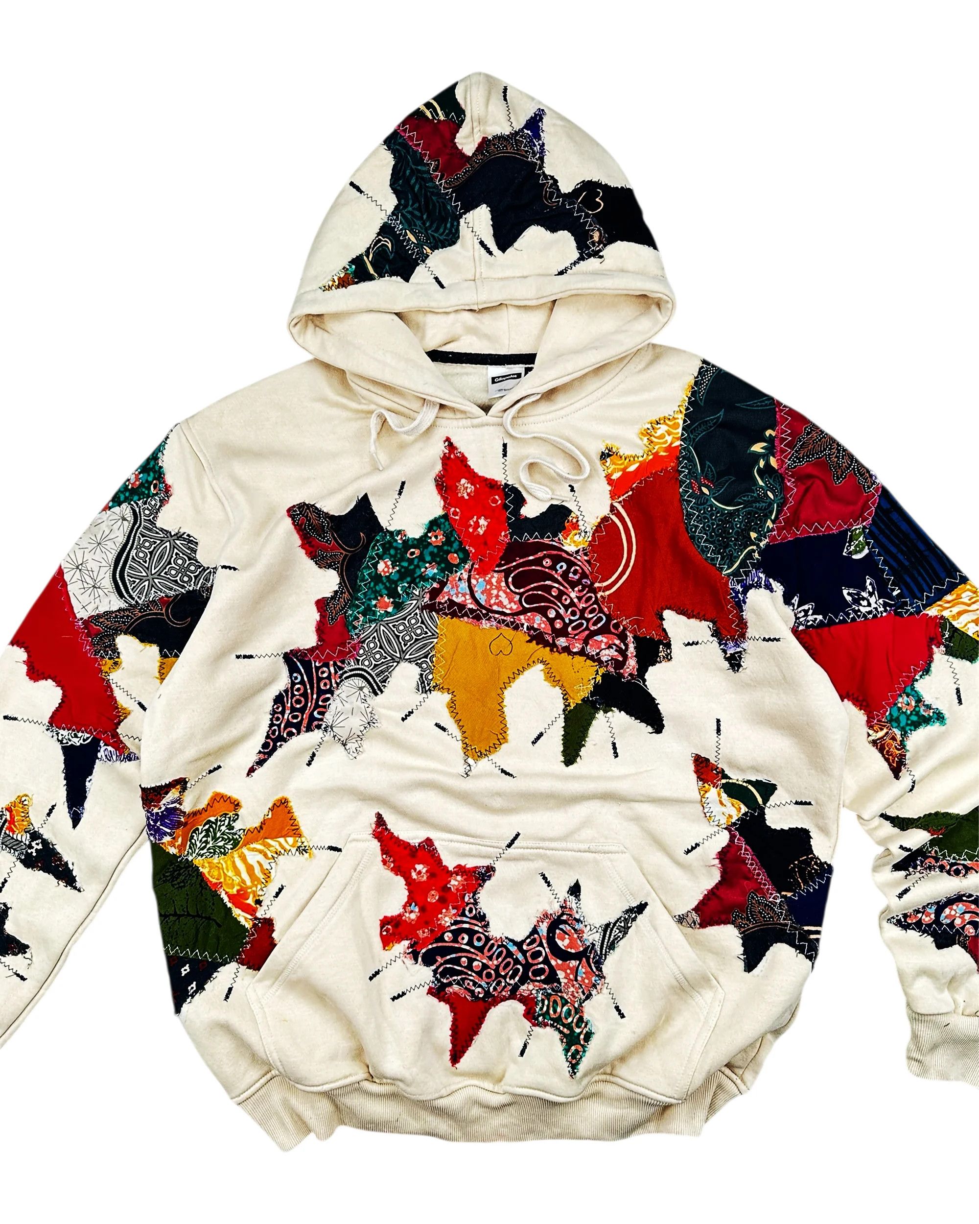 Japanese Brand Re-worked 1 of 1 Batik Legacy Patchworks Hoodie Size L / XL Size US XL / EU 56 / 4 - 10 Thumbnail