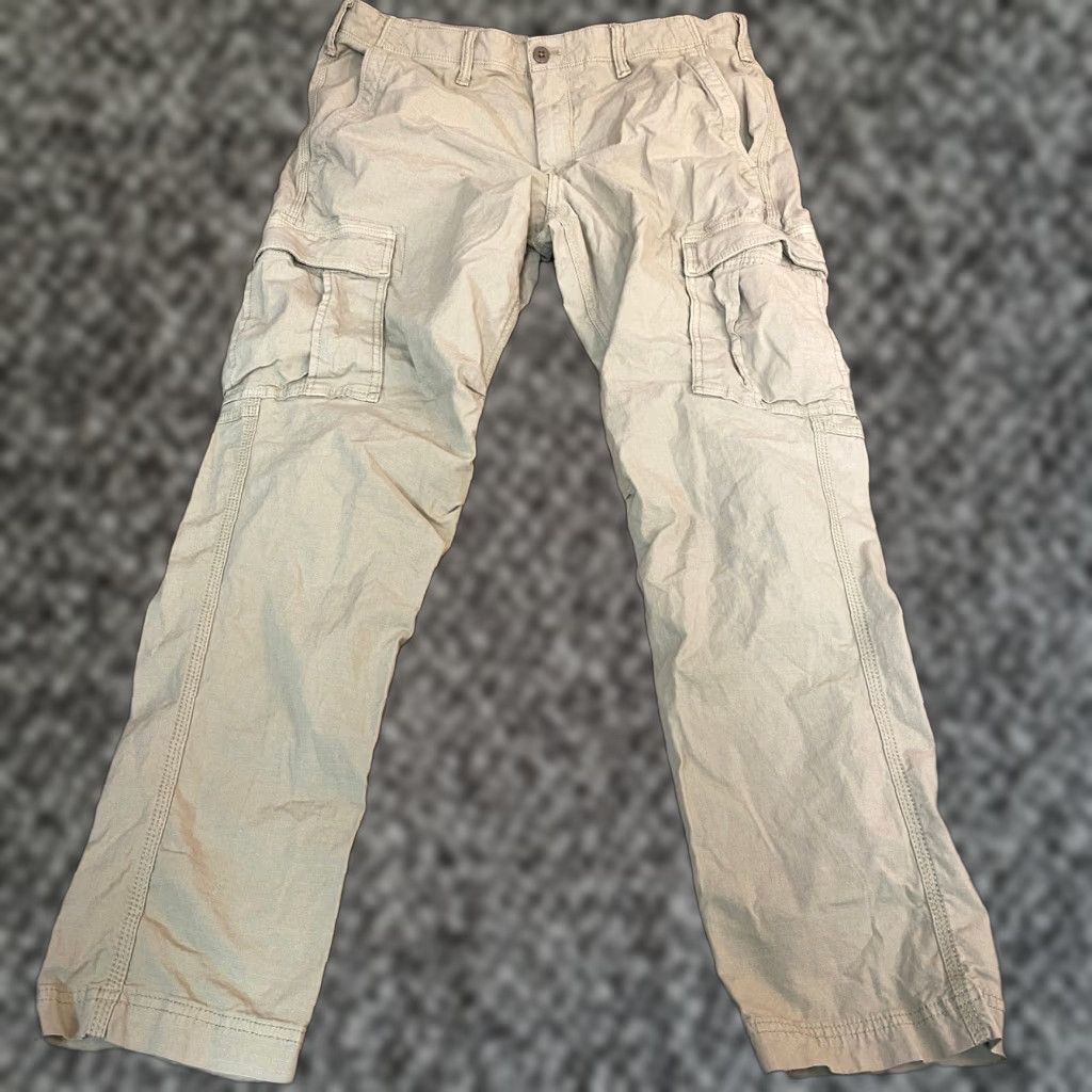 Gap Gap Cargo Pants Mens 36x32 Tan Khaki Straight Leg Workwear Casual Utility Pants Mens 36 Beige Cotton Blend Cargo Pocket Pants Mens Regular Mens Size US 36 / EU 52 - 1 Thumbnail