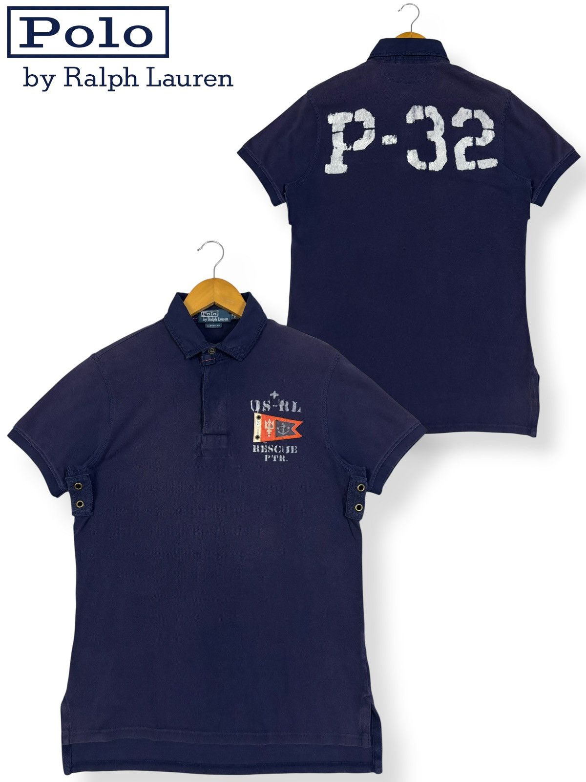 Ralph Lauren Vintage Ralph Lauren US Navy Rescue PTR Squad Polo Shirt Size US M / EU 48-50 / 2 - 1 Thumbnail