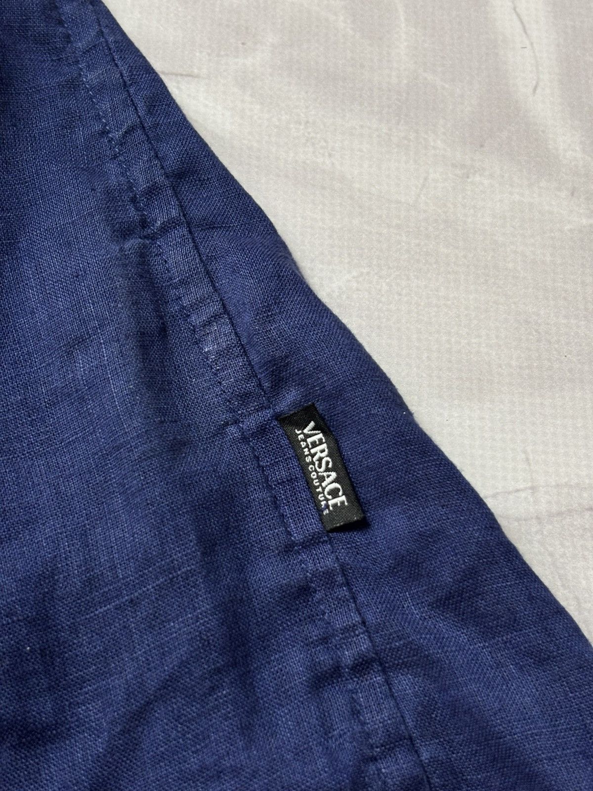 Versace × Versace Jeans Couture Versace Jeans Couture Linen Short Sleeve Shirt Blue Mens XXL Size US XXL / EU 58 / 5 - 6 Thumbnail