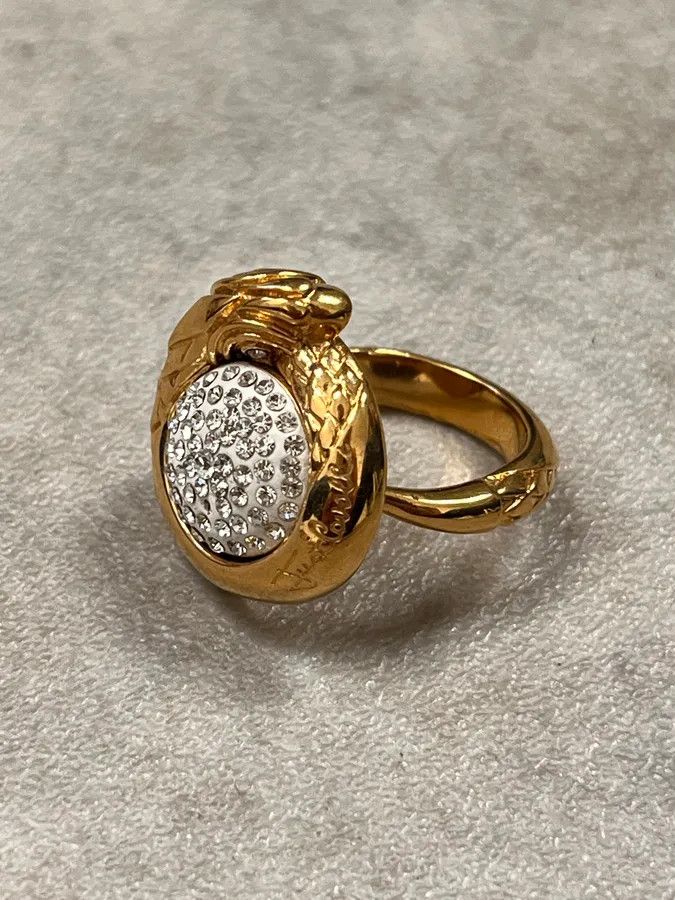Roberto Cavalli 2010s Cavalli Snake Gold & Silver Color Ring Size ONE SIZE - 4 Thumbnail