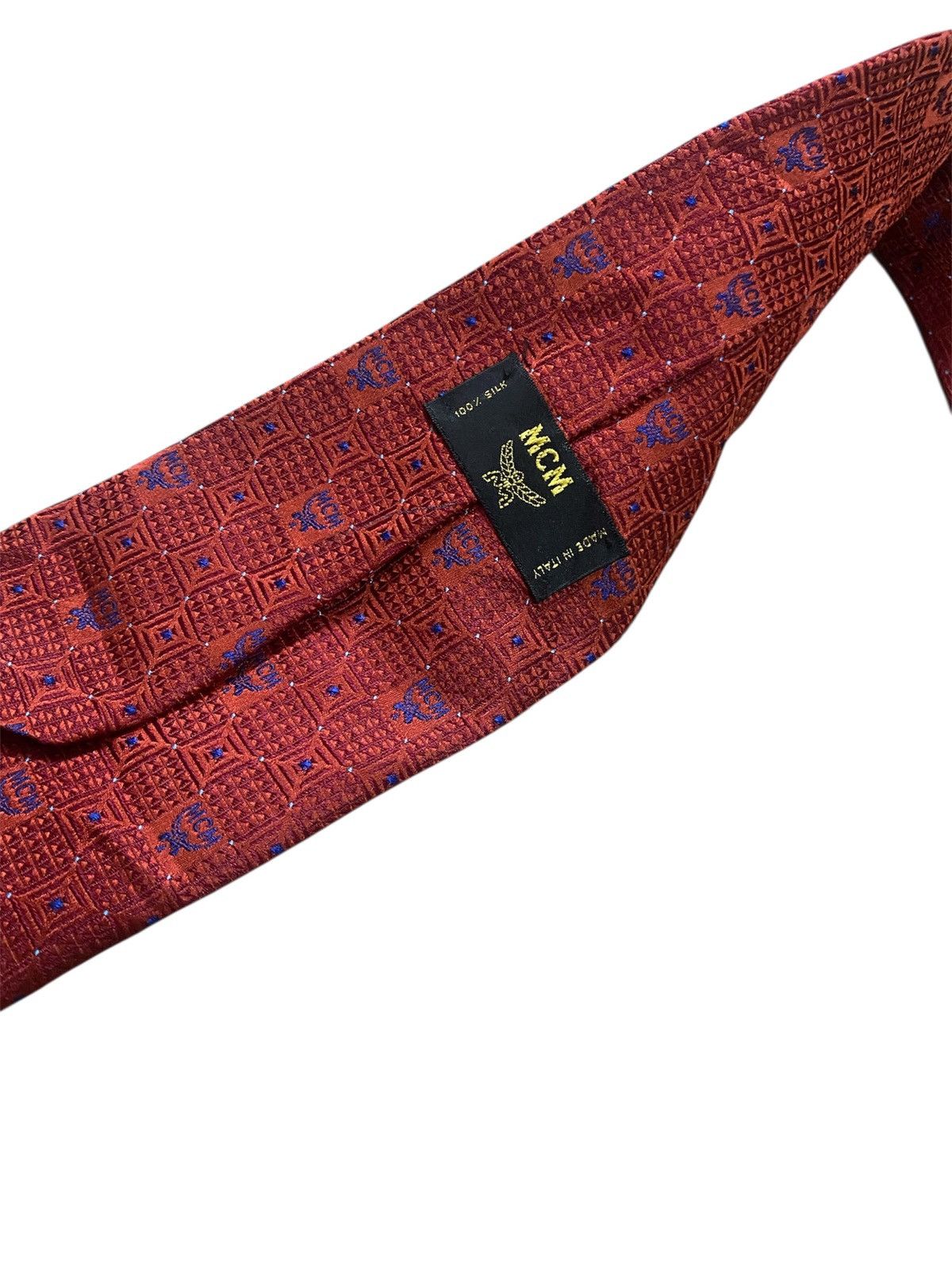 Designer × MCM × Other MCM Classic Silk Tie red Printed Geometric Red Links Size ONE SIZE - 6 Thumbnail