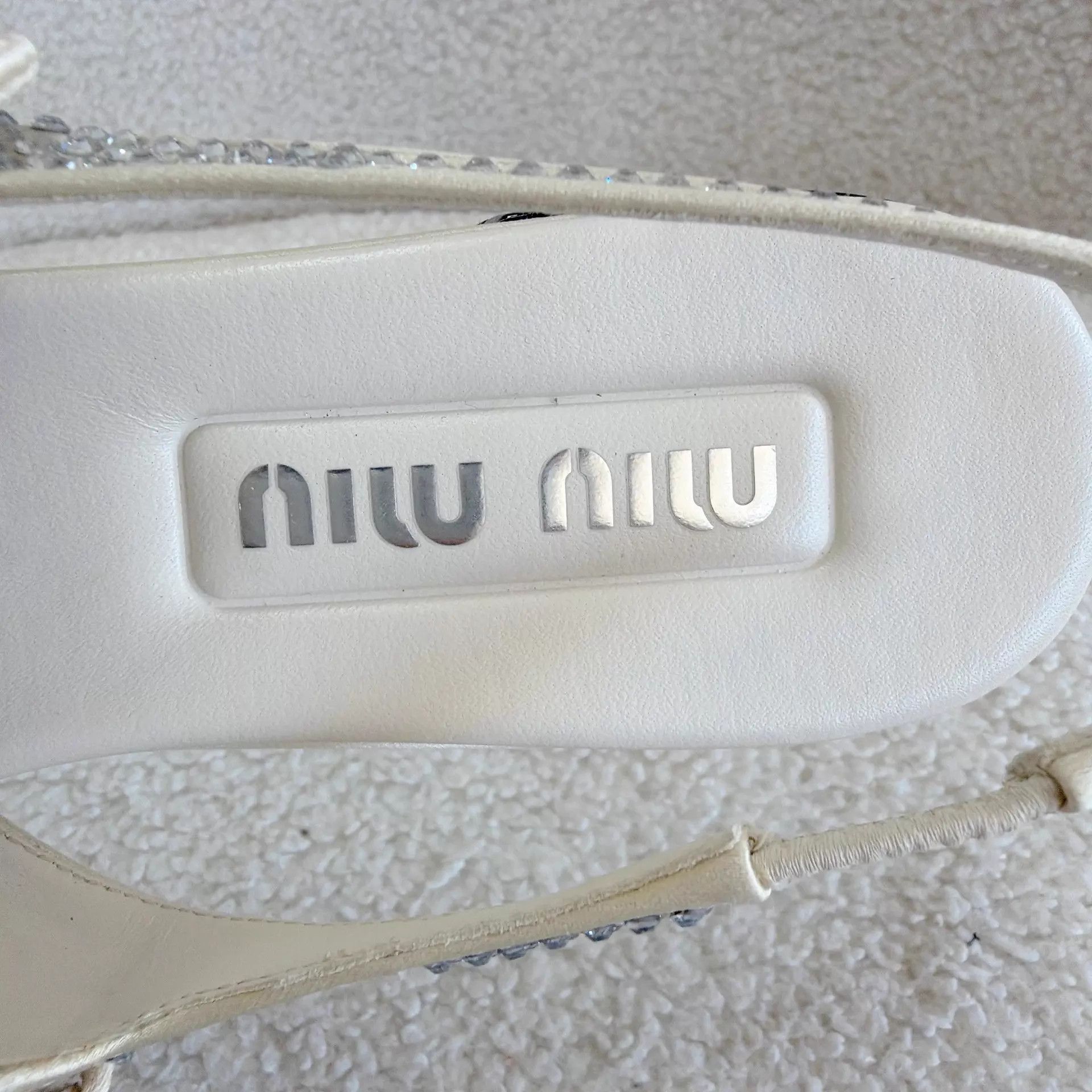 Miu Miu MIU MIU Crystal-Embellished Mary Jane Shoes 36.5 Size US 6 / IT 36 - 7 Thumbnail