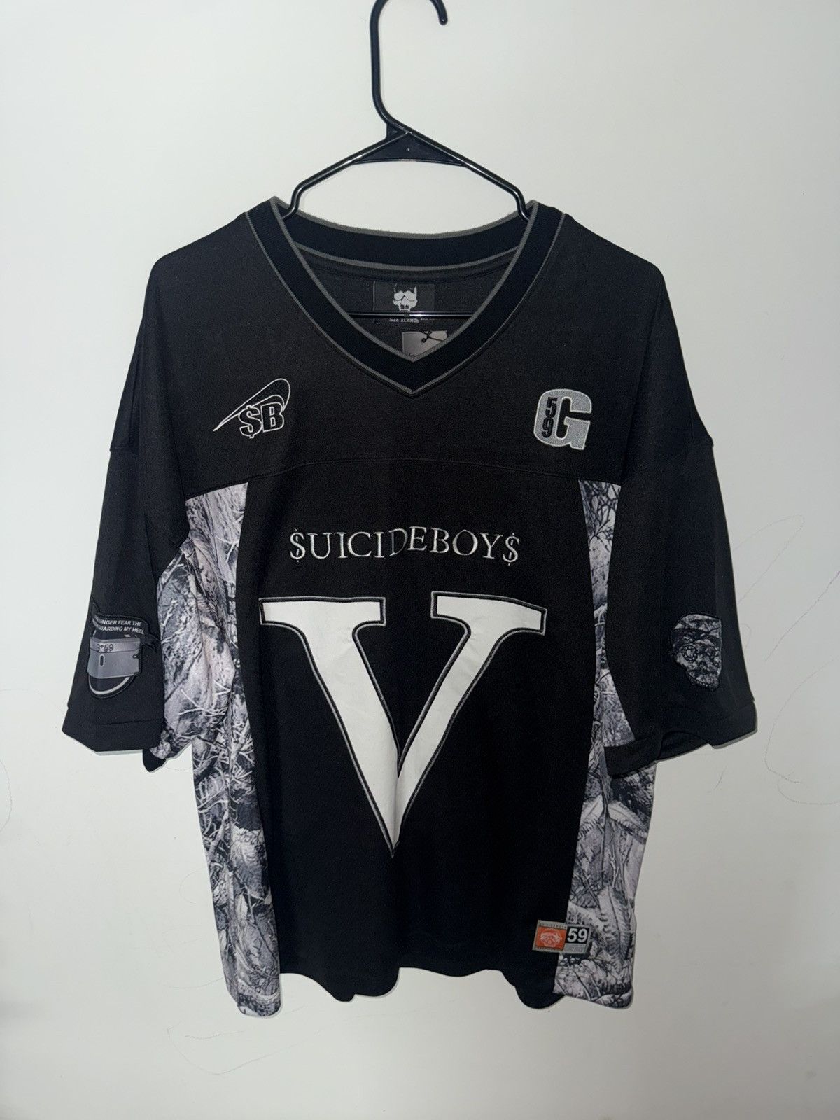 Fuck The Population × G59 Records G59 "5" FOOTBALL JERSEY (BLACK) Size US XL / EU 56 / 4 - 3 Thumbnail
