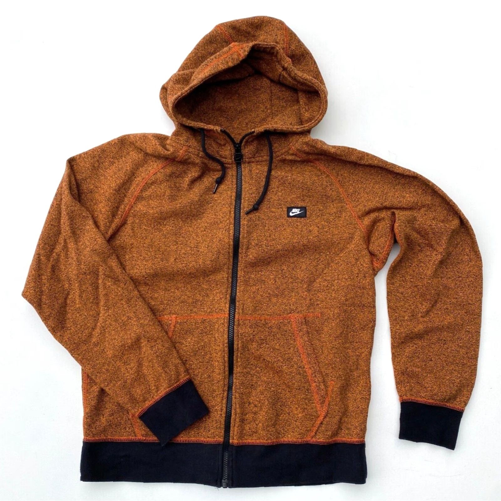 Nike Nike Men's Full Zip Hoodie Hooded Logo Vintage Sz M Orange Red Tag Size US M / EU 48-50 / 2 - 2 Thumbnail