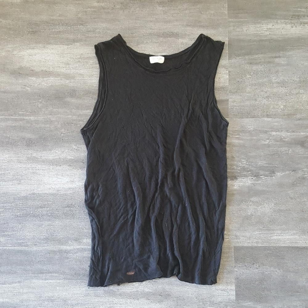 Designer Black Trim Detailed Melville Long Tank Size ONE SIZE - 1 Thumbnail