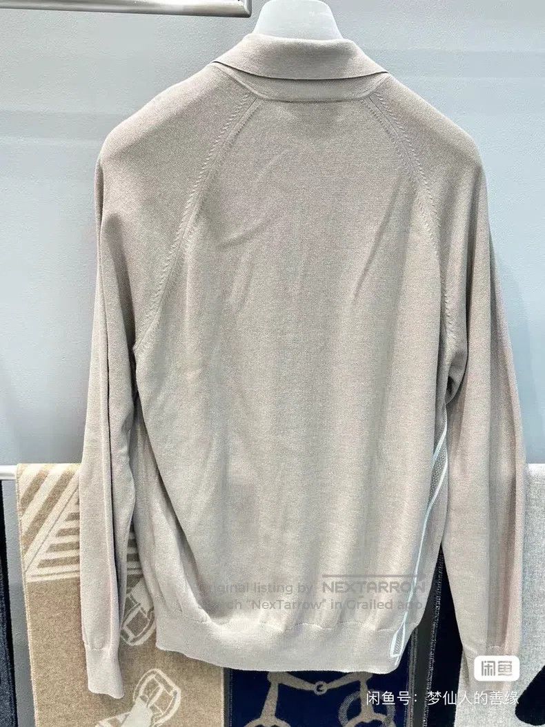 Hermes Hermes Men's long-sleeve knitwear jacket 'Ligne graphique' Size US XL / EU 56 / 4 - 3 Thumbnail