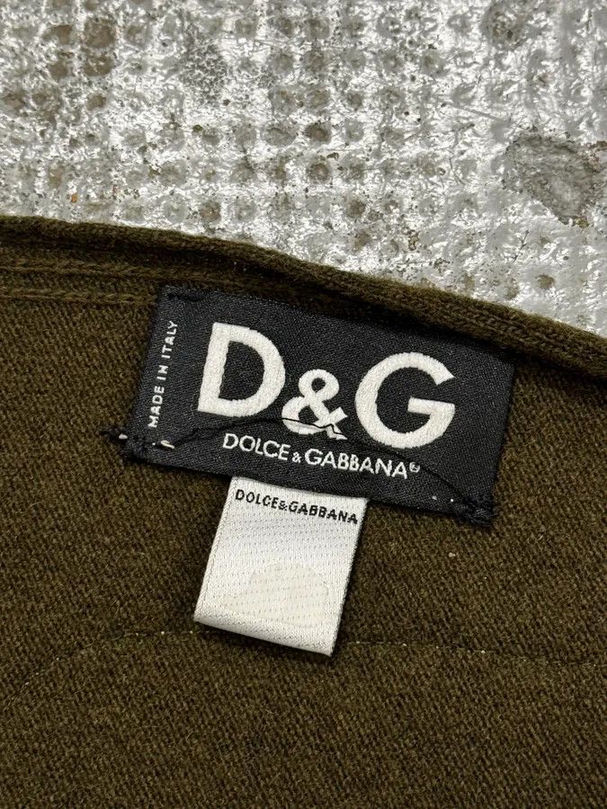 Dolce & Gabbana AW2003 Dolce & Gabbana Green Double Pocket Wool Scarf Size ONE SIZE - 9 Thumbnail
