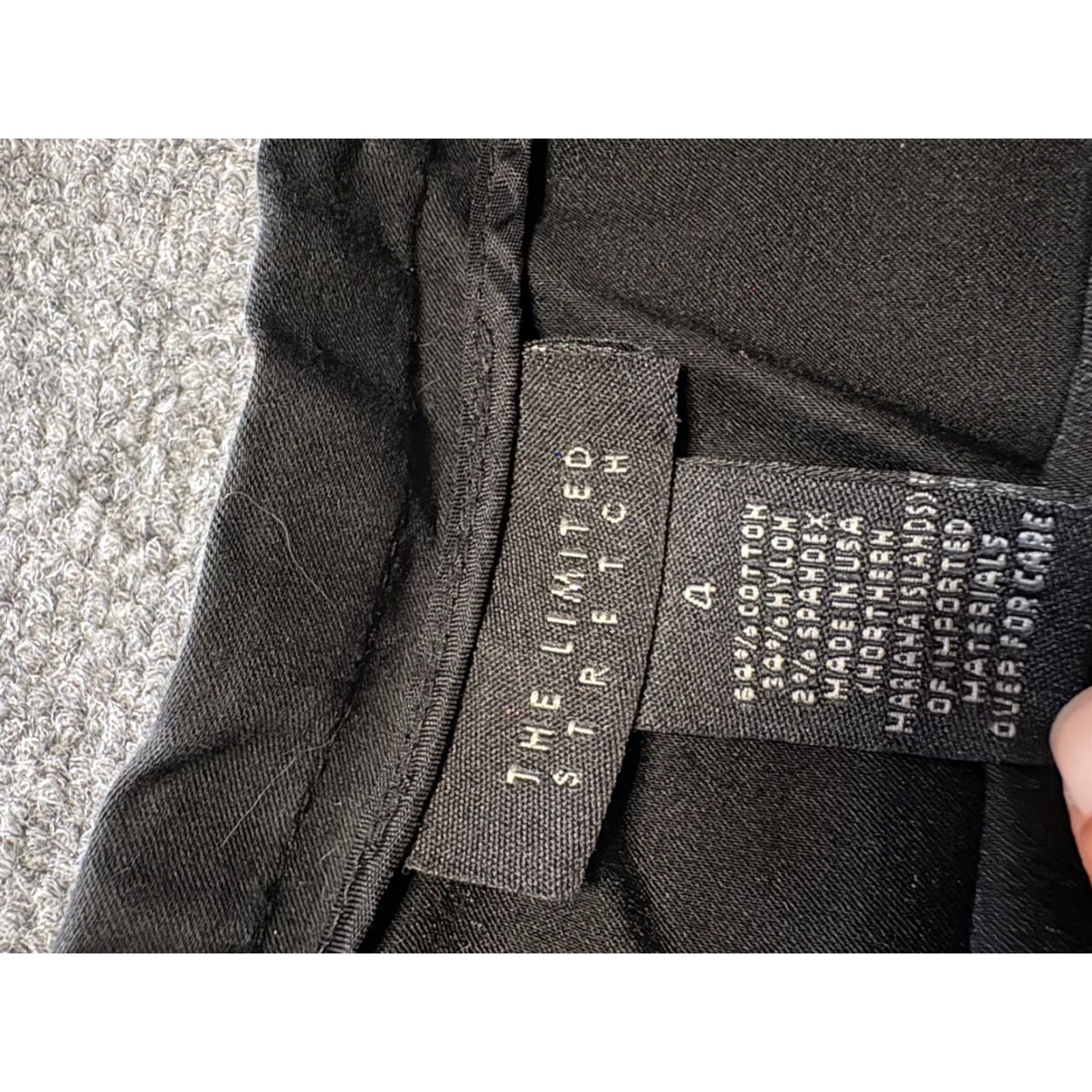 Vintage The Limited Skirt Womens Size 4 Black Stretch Mini Short Cotton Nylon Spandex Black Womens Size 27" / US 4 / IT 40 - 4 Thumbnail