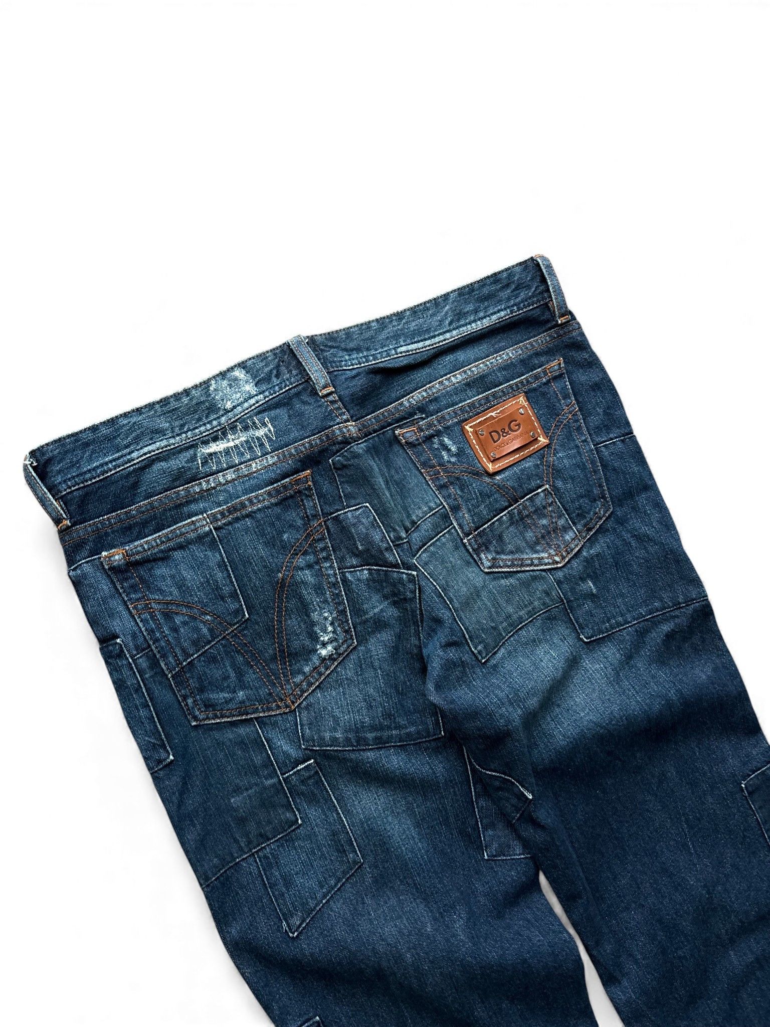 Dolce & Gabbana D&G Dolce Gabbana Patchwork Jeans distressed faded y2k Size US 33 - 4 Thumbnail