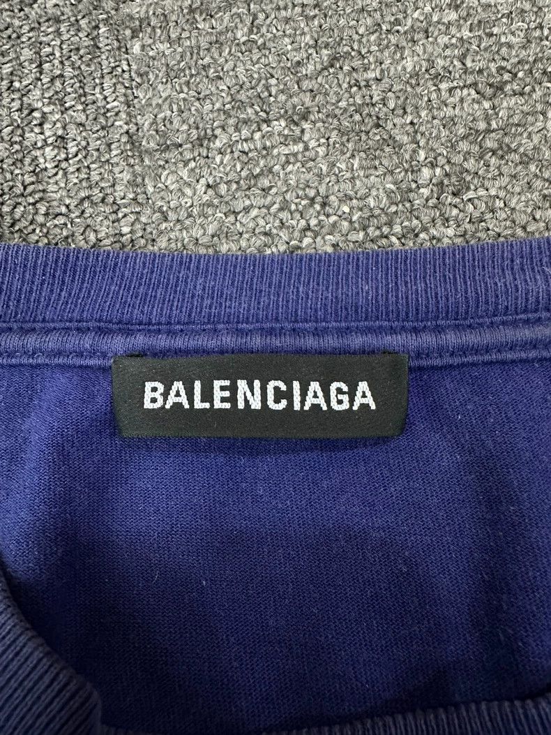 Balenciaga Balenciaga Blue coke printing to make old short sleeves Size US XS / EU 42 / 0 - 7 Thumbnail