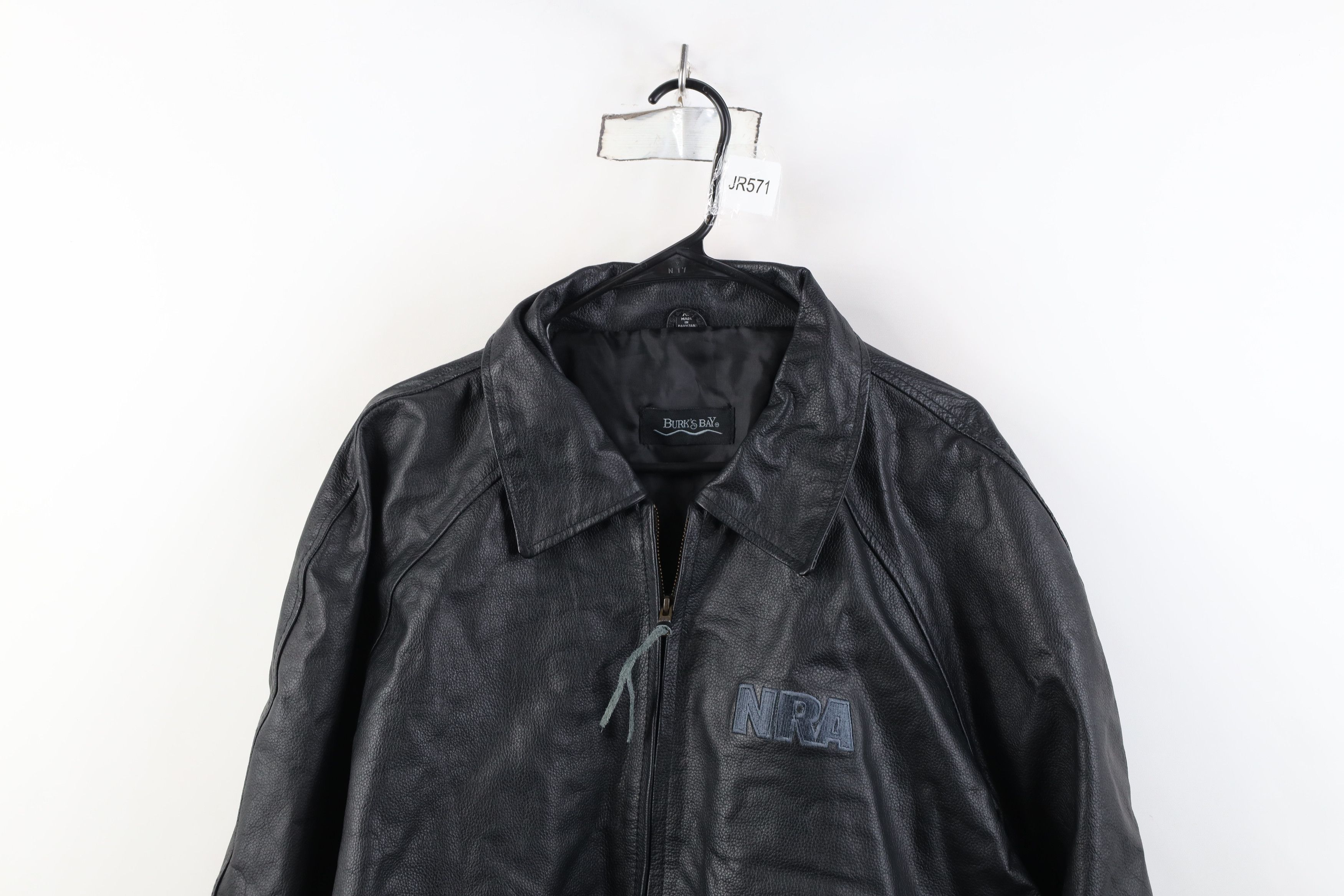 Vintage Vintage 90s Rifle Association Full Zip Leather Bomber Jacket Size US XL / EU 56 / 4 - 2 Thumbnail