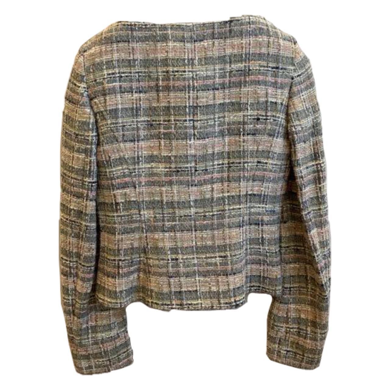 Valentino Valentino Scoop NeckTweed Zip Jacket Size S / US 4 / IT 40 - 3 Thumbnail