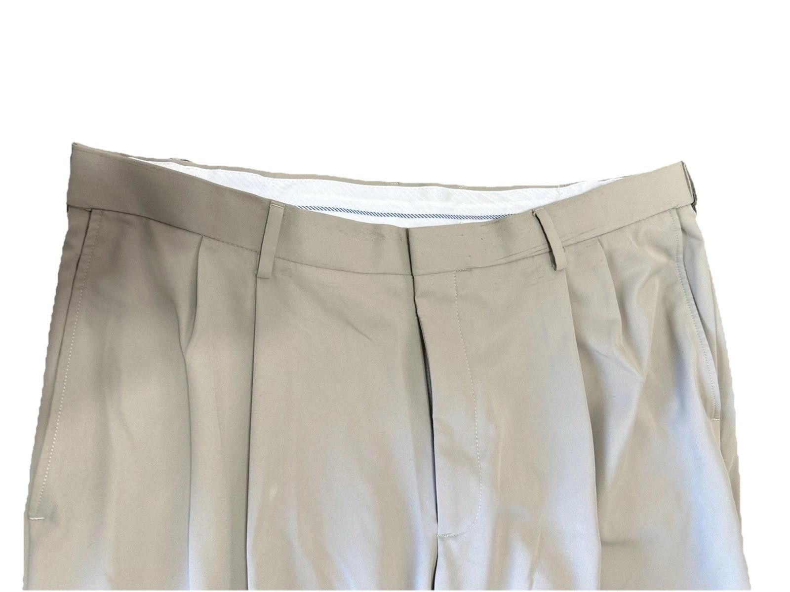 Haggar Men’s Hagger Dress Pants Size 40 X 29 Khaki Size US 40 / EU 56 - 6 Thumbnail