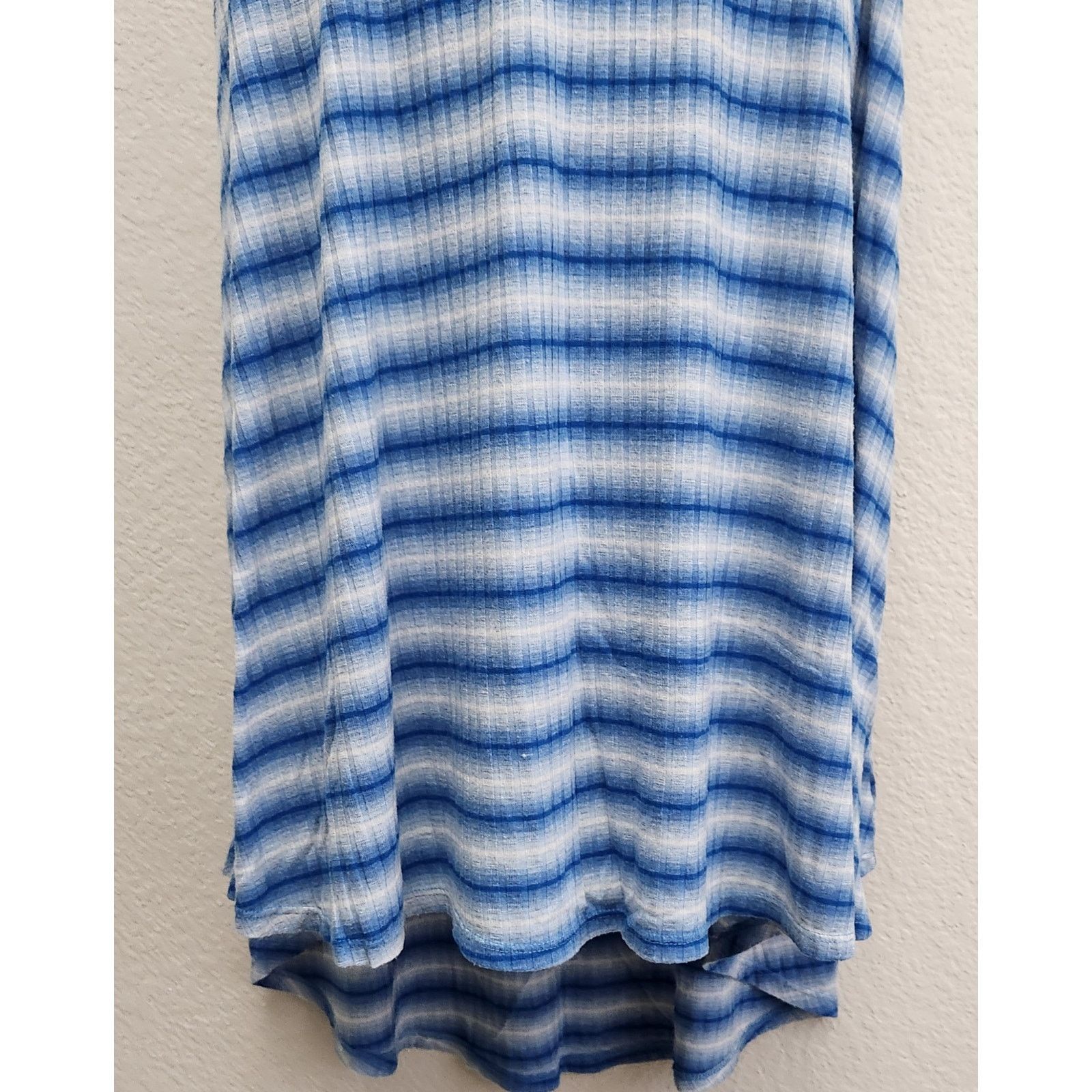 Other LulaRoe Blue White Striped Hi Low Shirt Dress Small Flowy Size S / US 4 / IT 40 - 2 Thumbnail