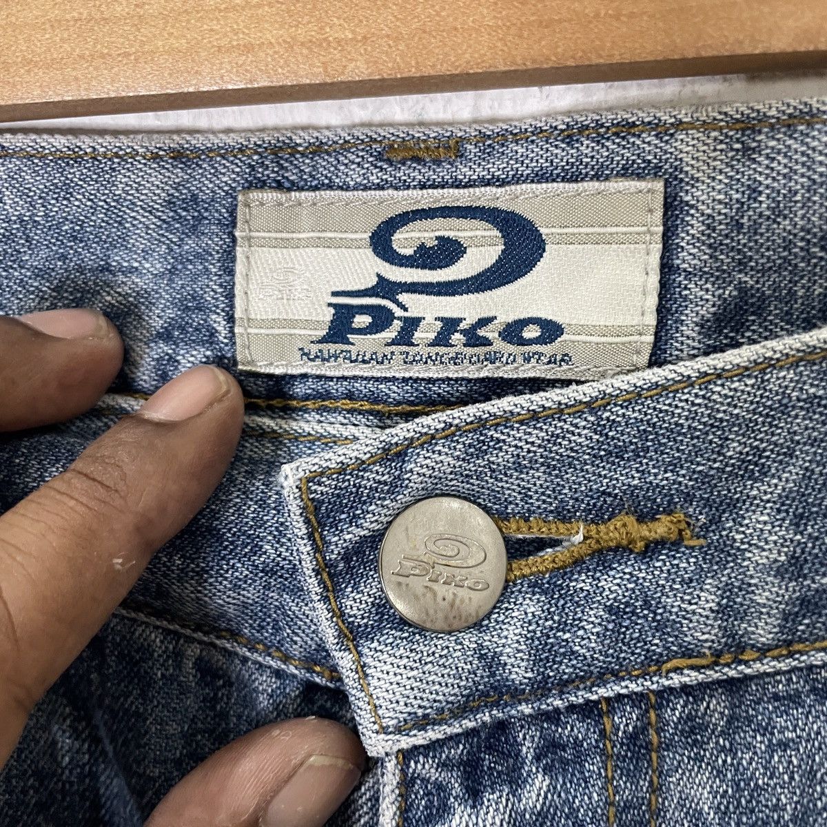 Japanese Brand Vintage Piko Distressed Denim Jeans Size US 29 - 5 Thumbnail