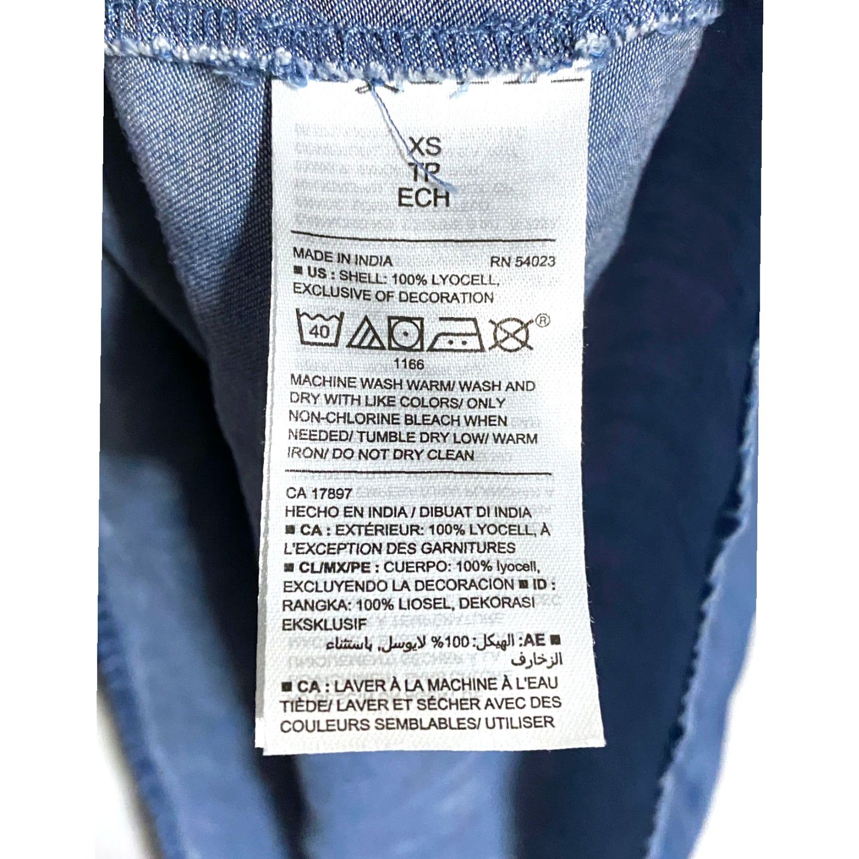 Old Navy Old Navy Chambray Dress Womens XS Flutter Sleeves Lace Up Coastal Peasant Boho Dress Size XS / US 0-2 / IT 36-38 - 6 Thumbnail