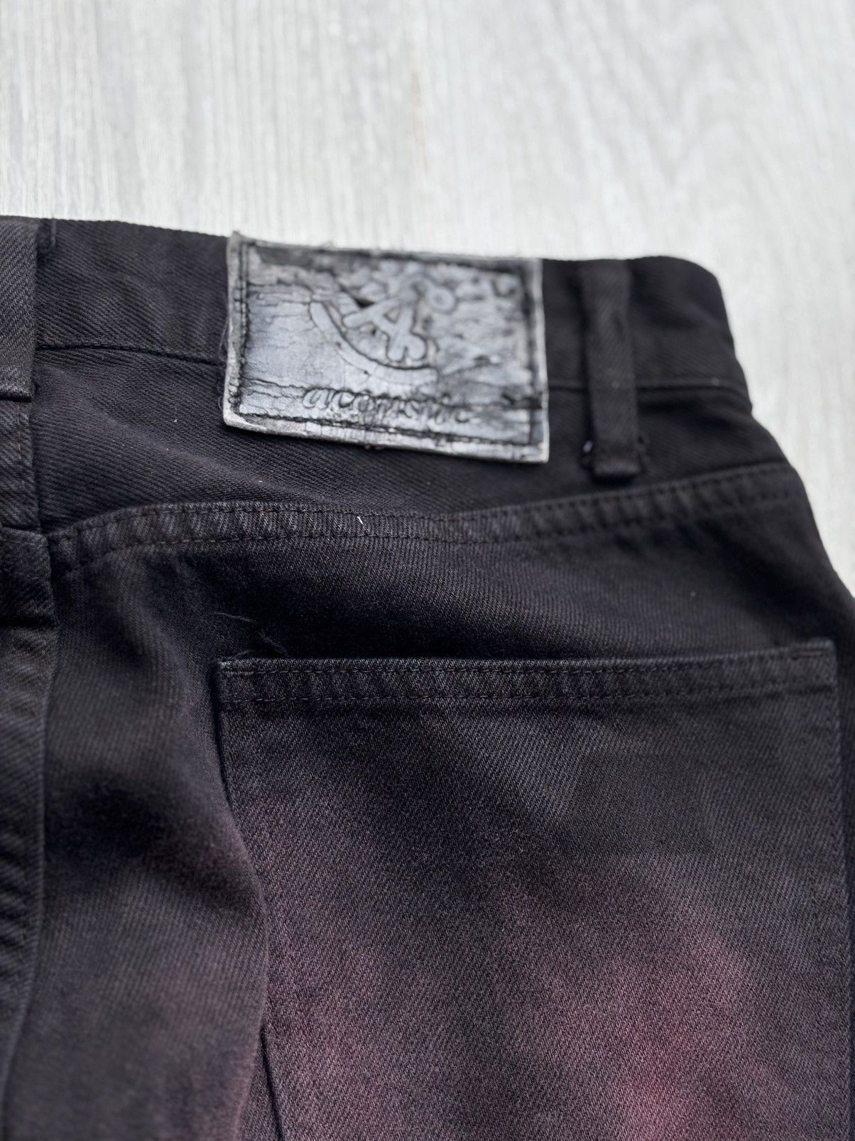 Japanese Brand ACOUSTIC lace-up flare jeans Size US 27 - 8 Thumbnail