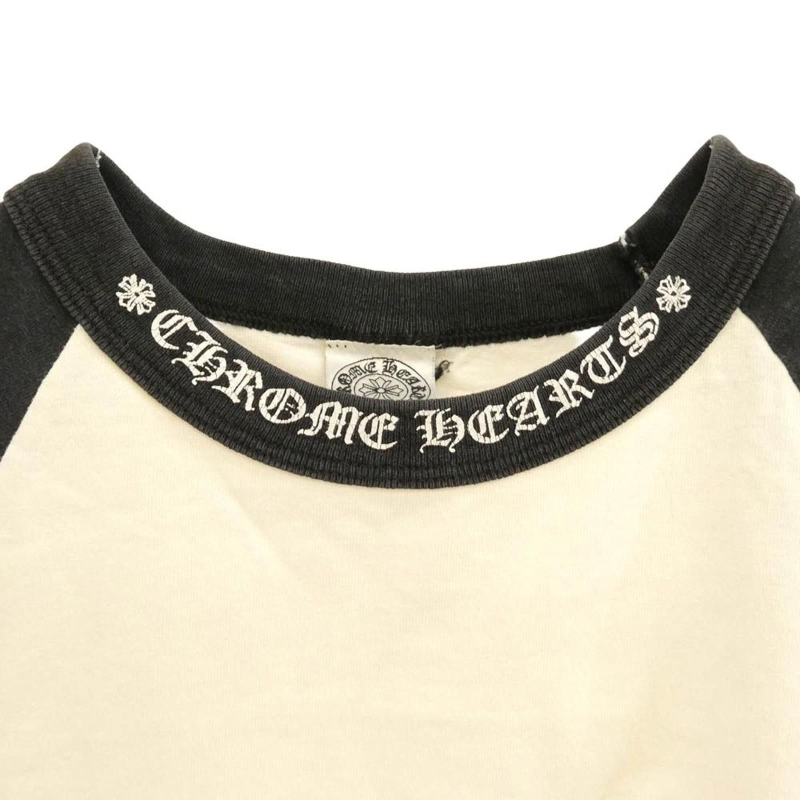 Chrome Hearts Chrome Hearts - Black and Cream Raglan Sleeve T-Shirt Size US S / EU 44-46 / 1 - 3 Thumbnail