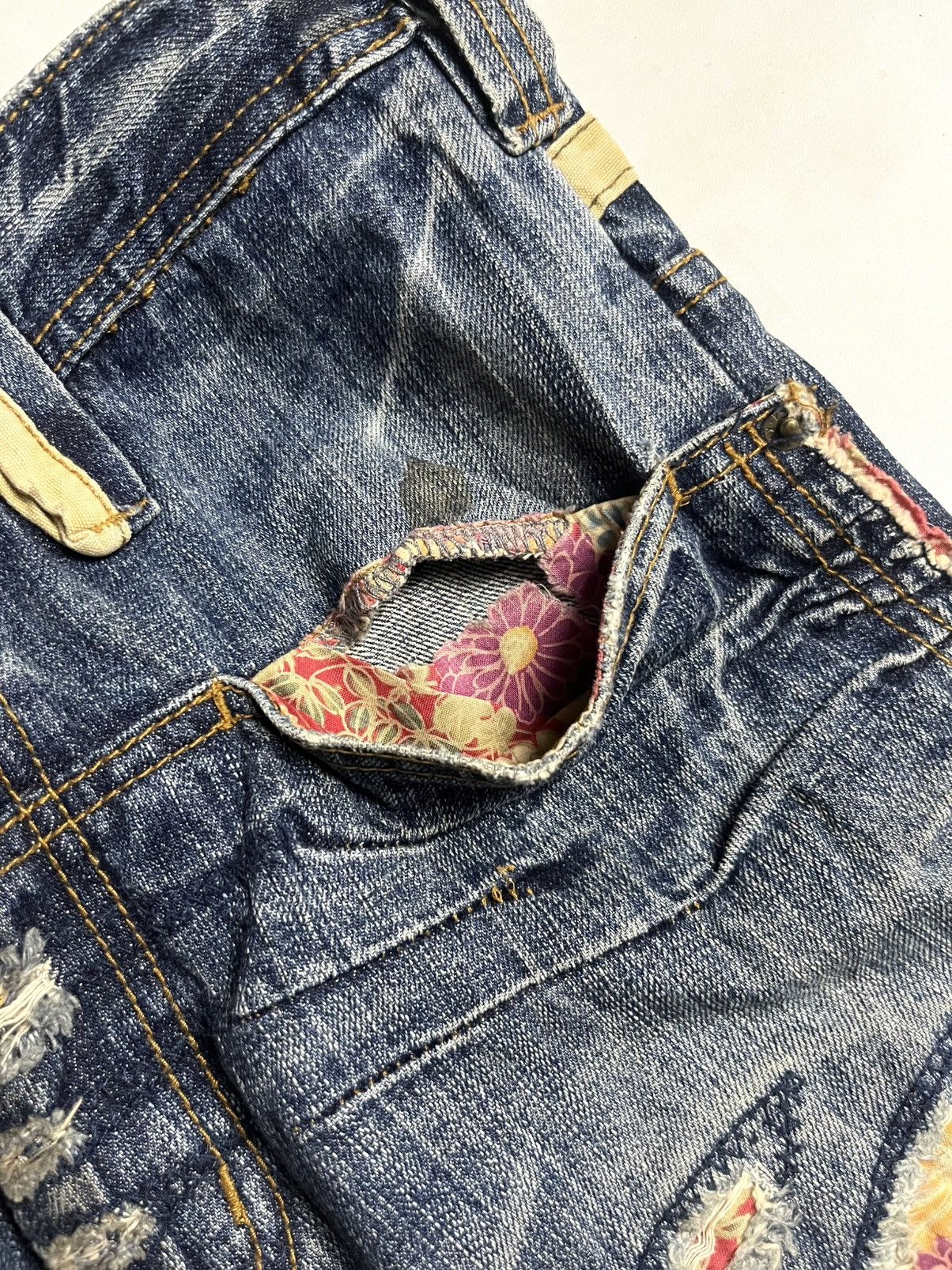 Number (N)ine 💸ACCEPT BINDING💸PPFM SS 06 Distresss Denim Size US 29 - 13 Thumbnail