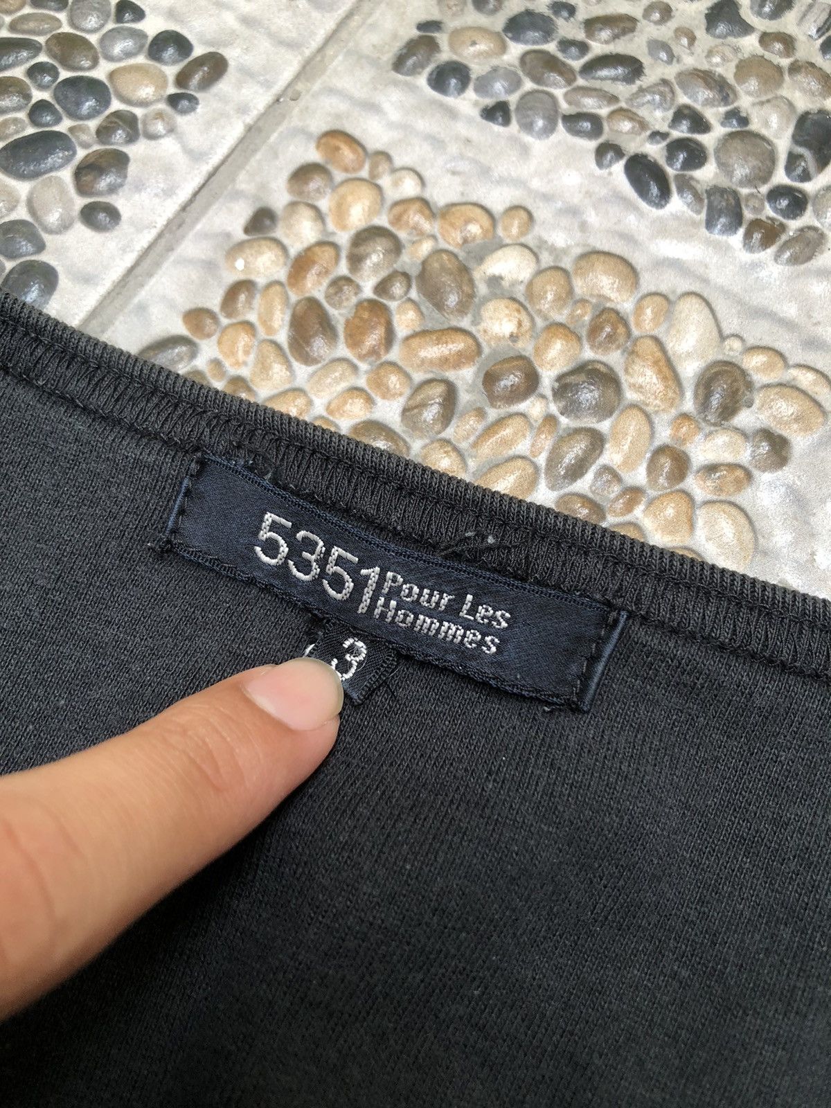 5351 POUR LES HOMMES × Japanese Brand × Le Grande Bleu (L.G.B.) 5351 Pour Les Hommes Fading Tshirt Size S / US 4 / IT 40 - 5 Thumbnail
